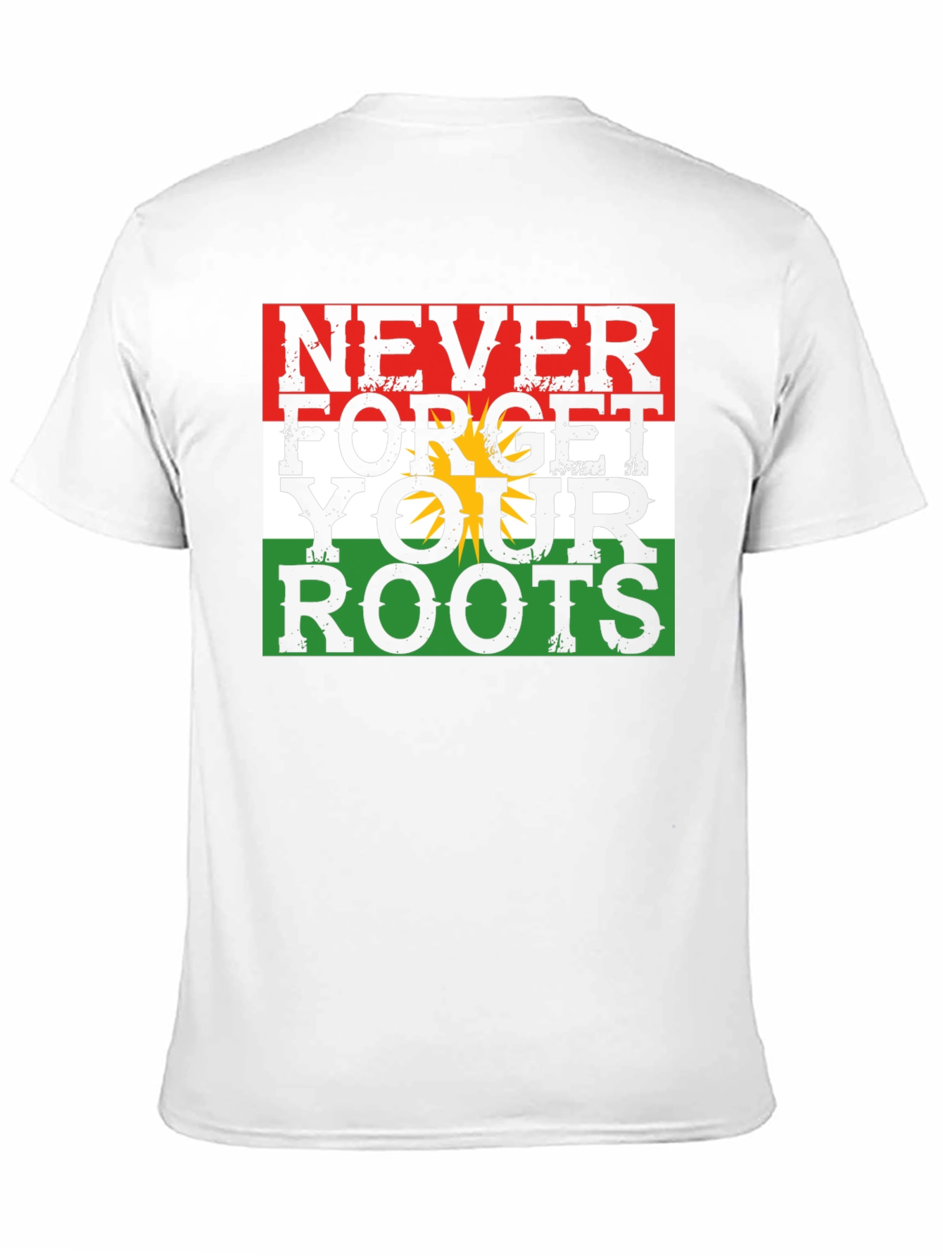 Never Forget Your Roots T-Shirt Kurdistan Flag
