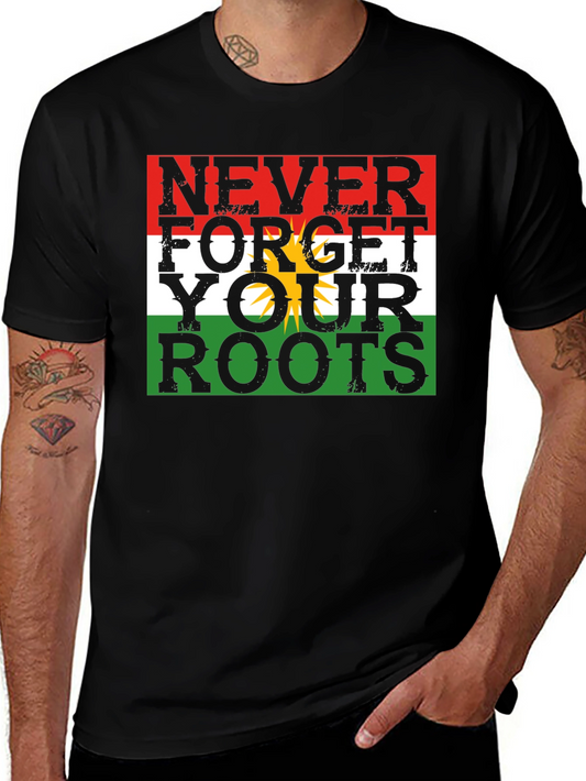 Never Forget Your Roots T-Shirt Kurdistan Flag