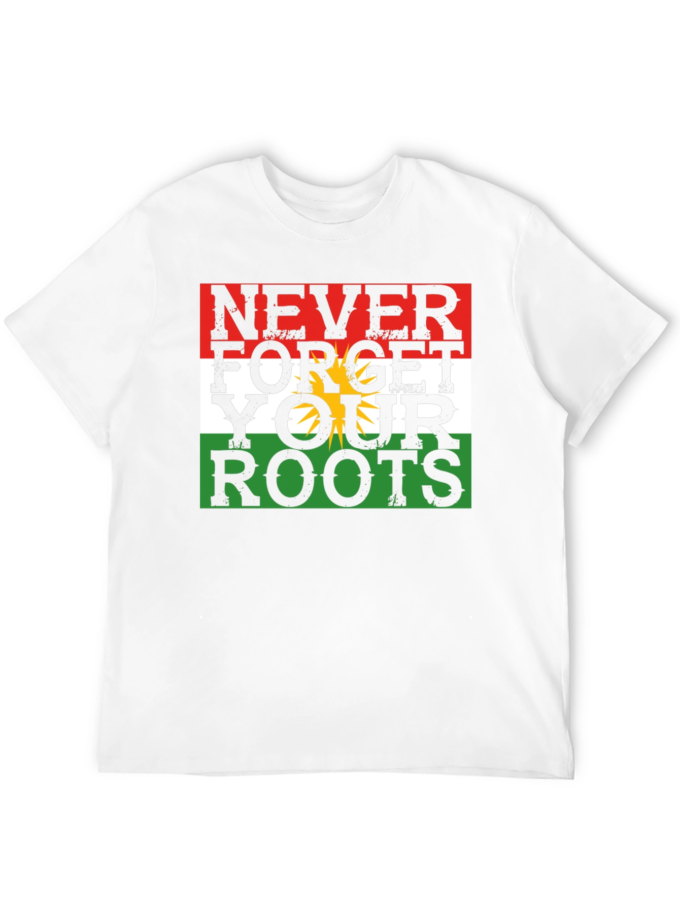 Never Forget Your Roots T-Shirt Kurdistan Flag