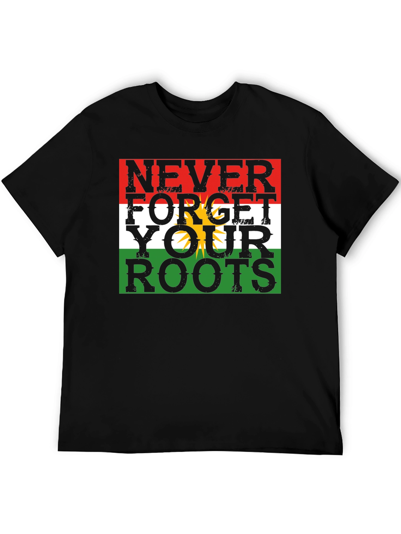Never Forget Your Roots T-Shirt Kurdistan Flag