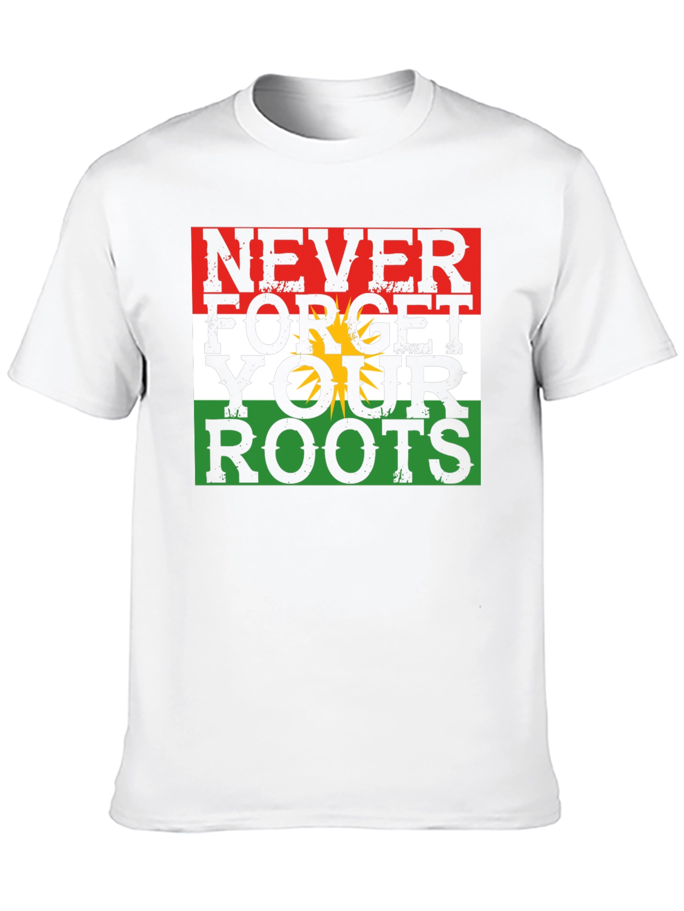 Never Forget Your Roots T-Shirt Kurdistan Flag