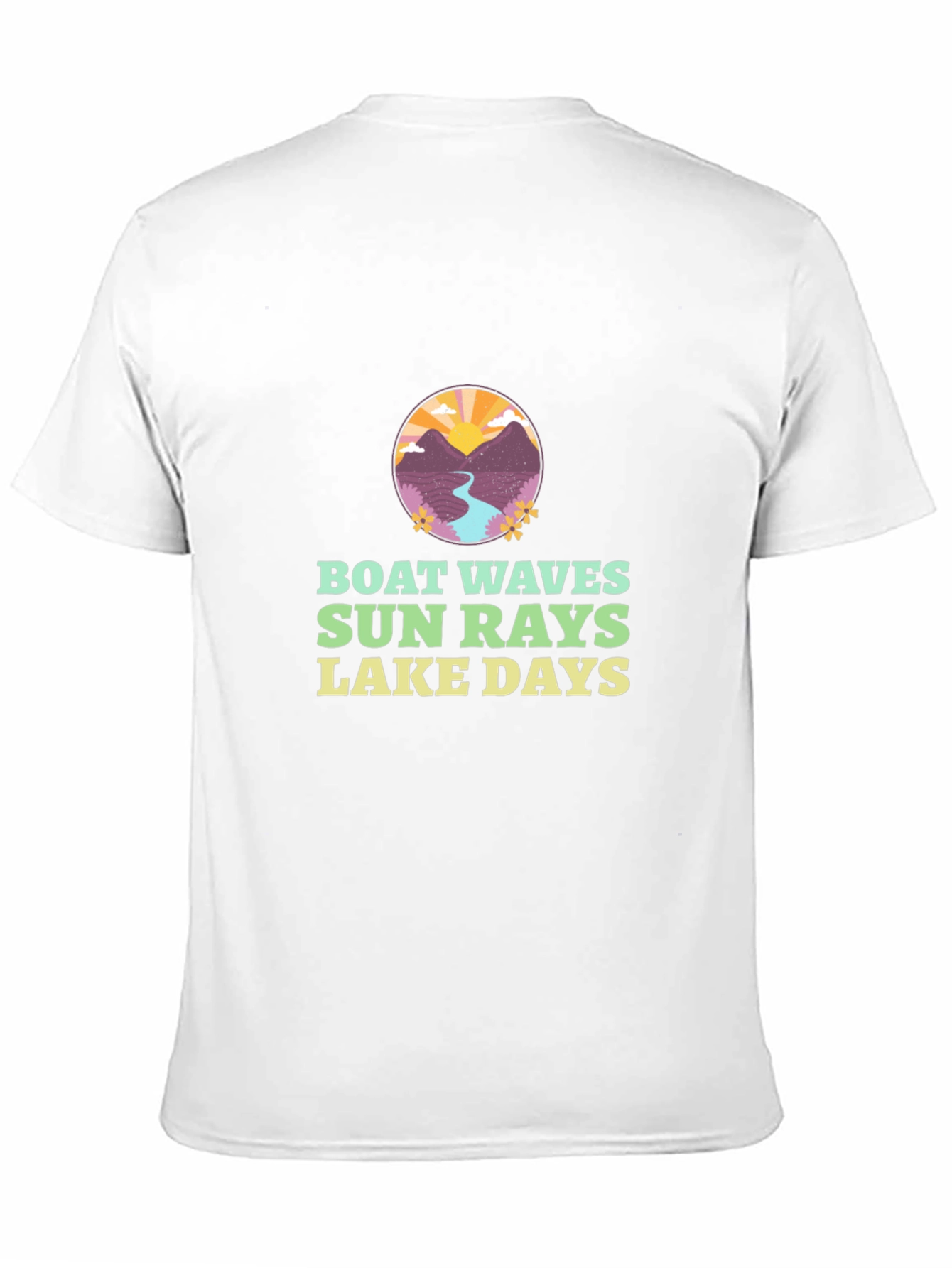 Boat Waves Sun Rays Lake Days Graphic Tee