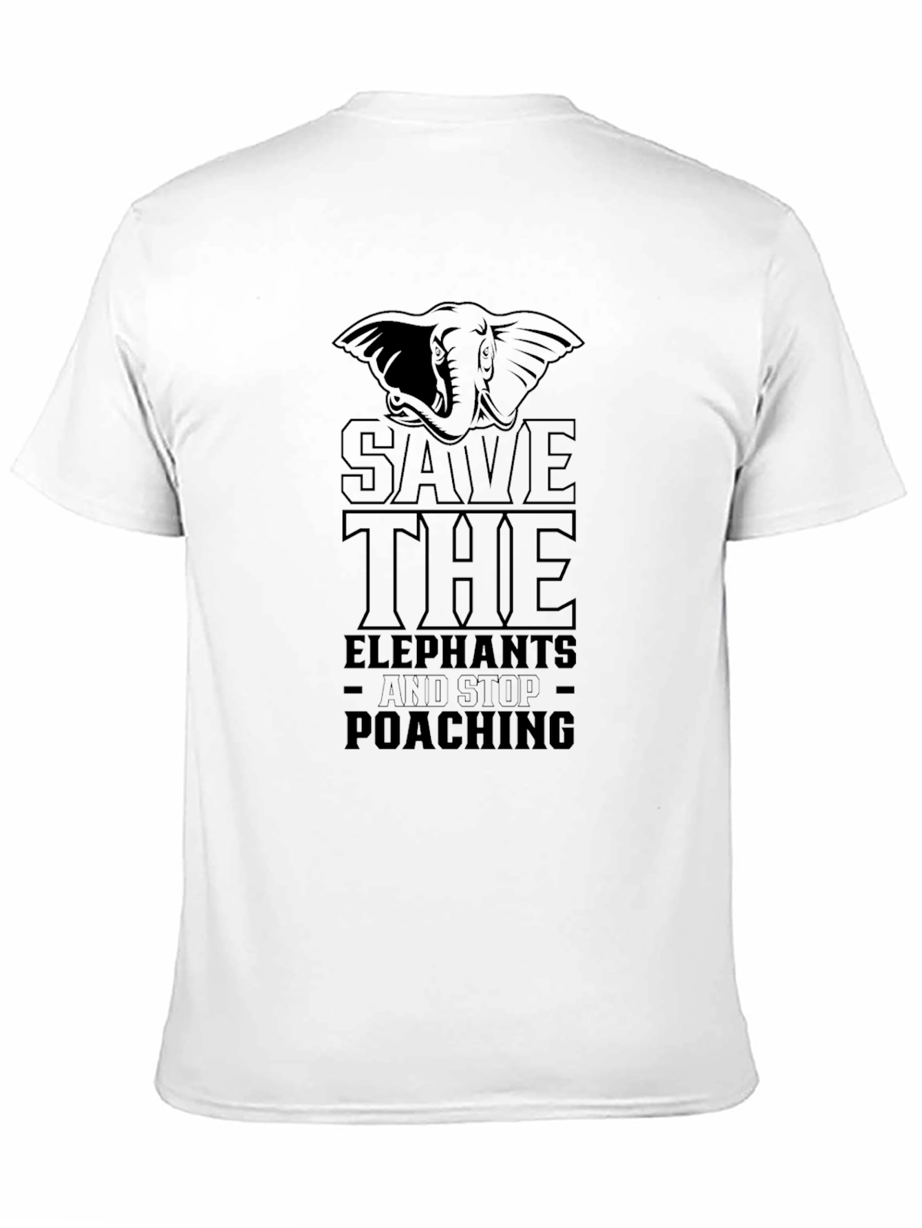 Save the Elephants Black Graphic Tee