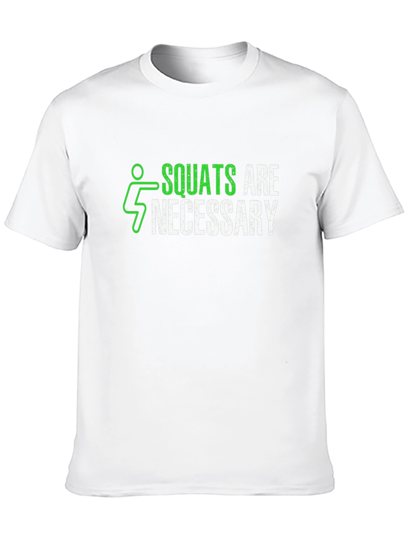 Squats are Necessary Mens Black Graphic T-Shirt