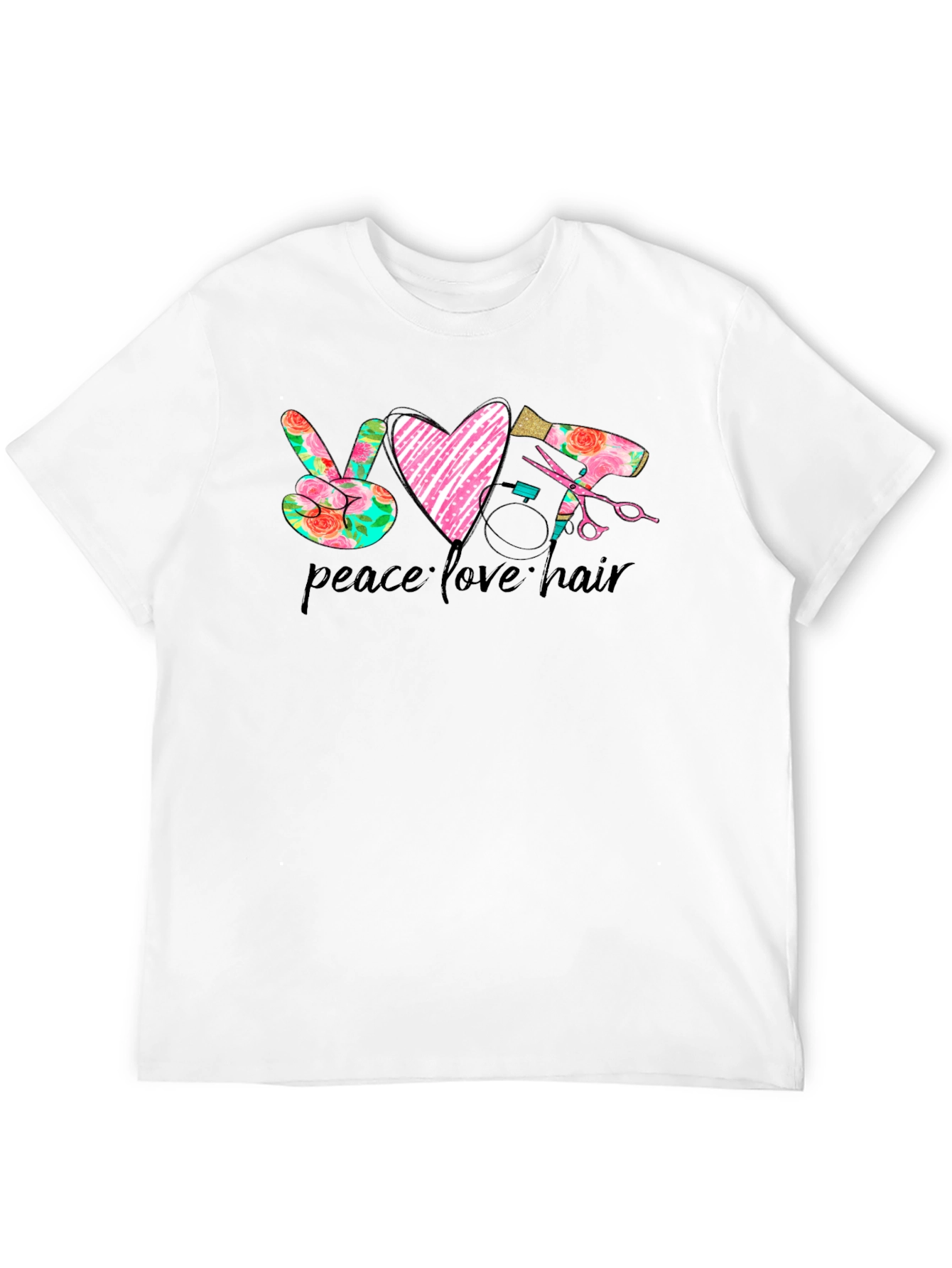 Peace Love Hair Stylist T-Shirt