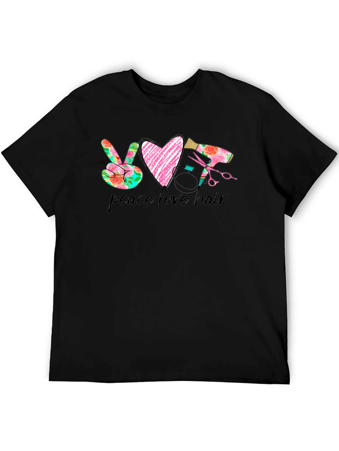 Peace Love Hair Stylist T-Shirt