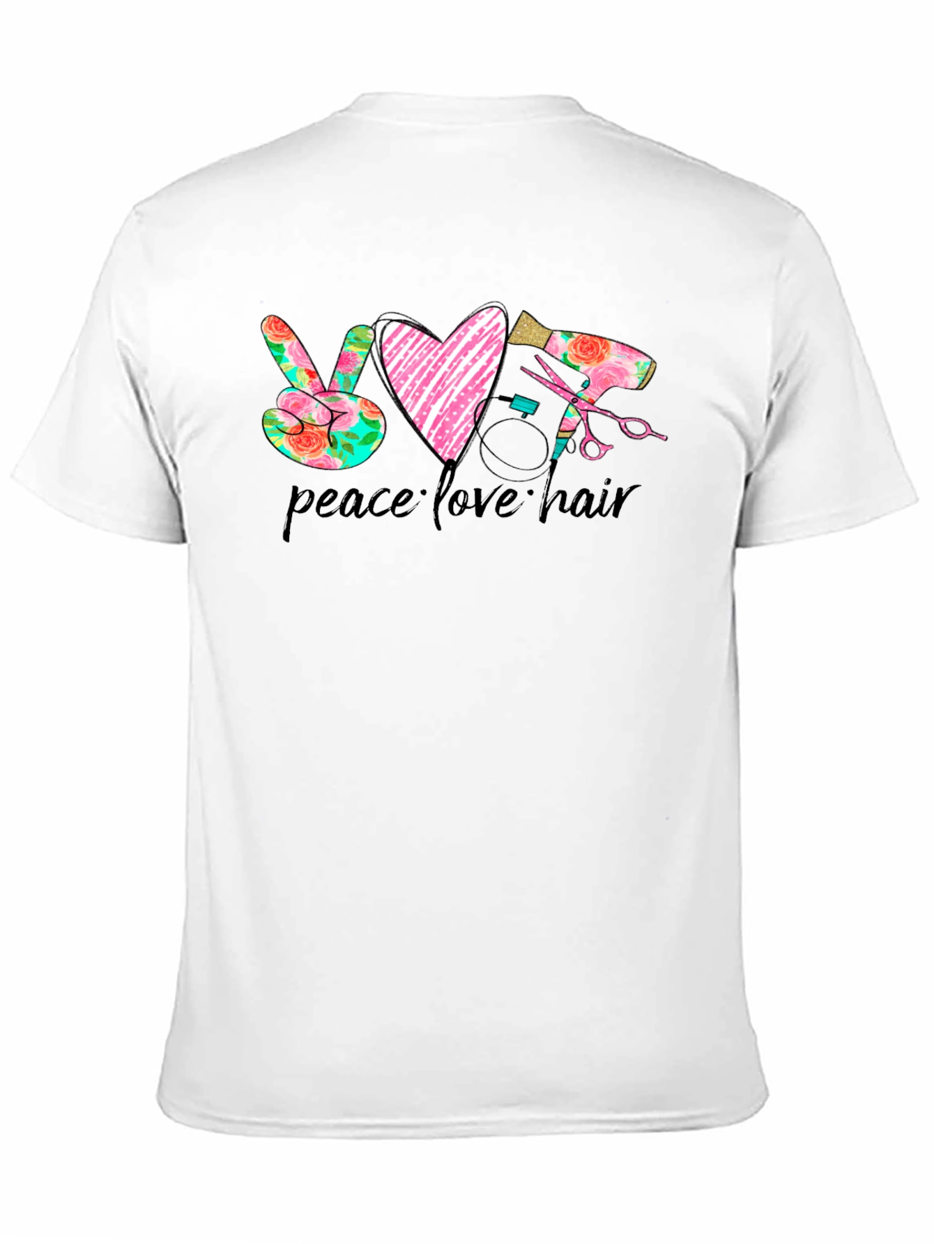 Peace Love Hair Stylist T-Shirt