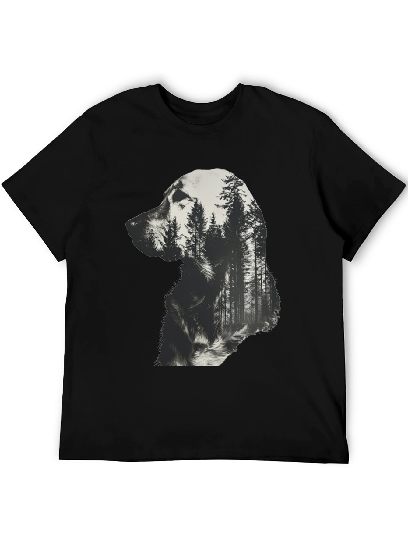Dog Forest T-Shirt - Black