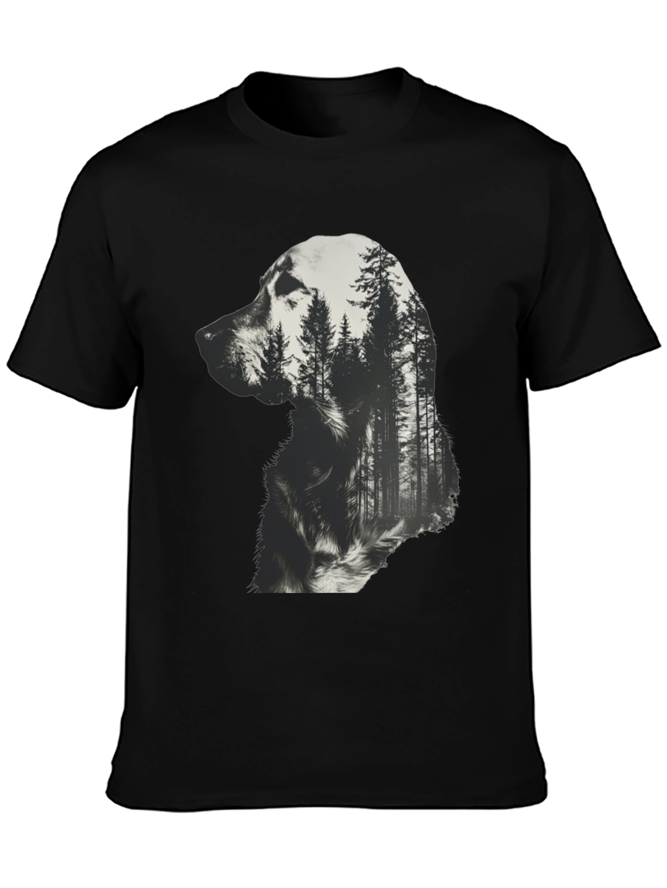 Dog Forest T-Shirt - Black