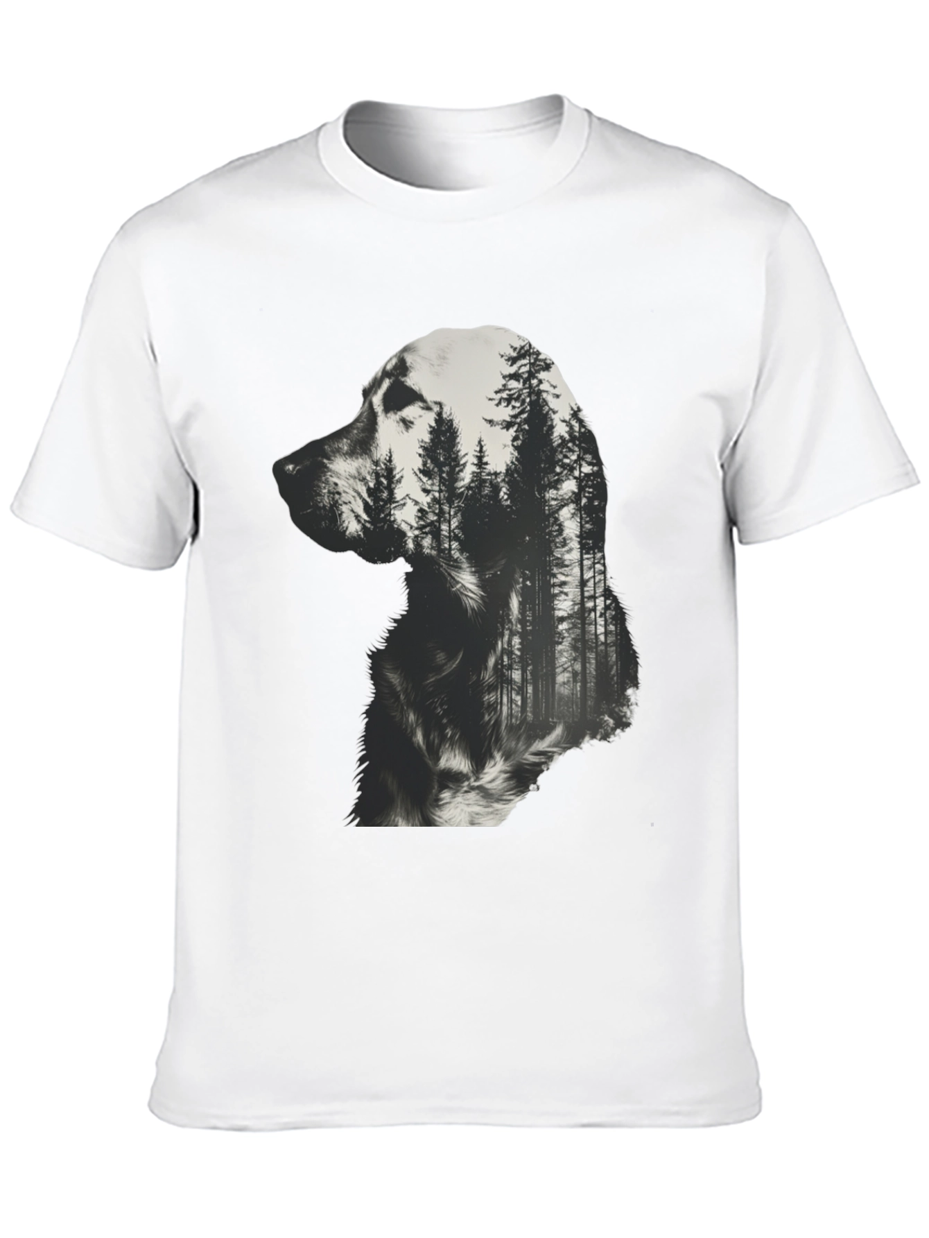Dog Forest T-Shirt - Black
