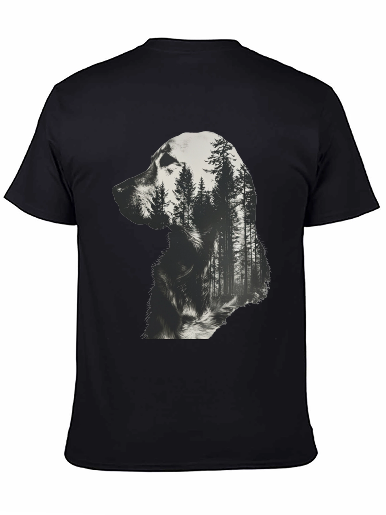 Dog Forest T-Shirt - Black