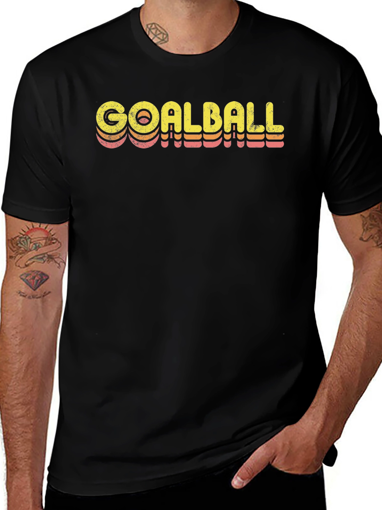 Retro Goalball Graphic Tee - Soft Cotton Blend