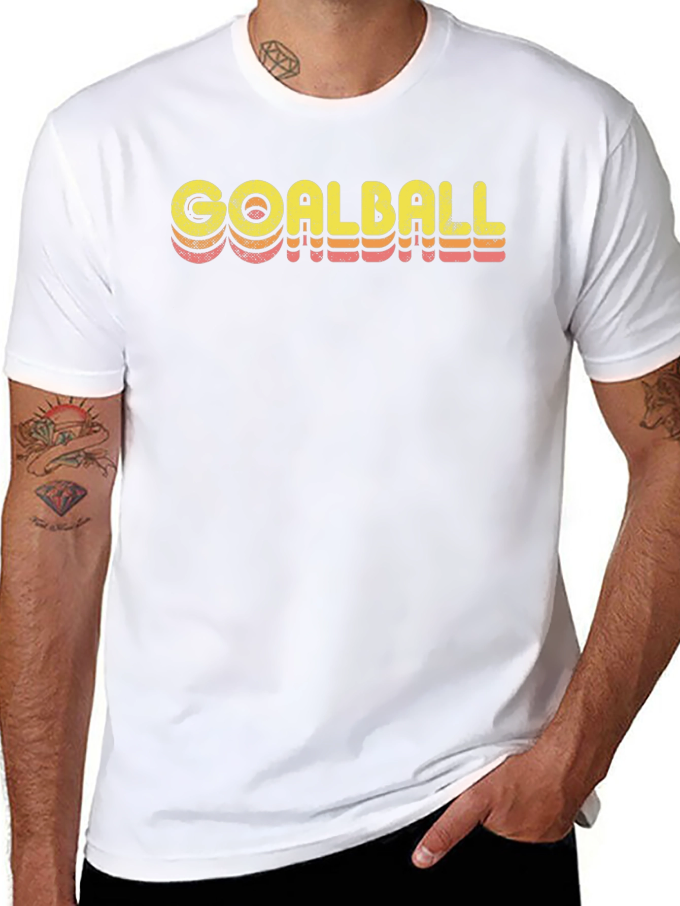 Retro Goalball Graphic Tee - Soft Cotton Blend