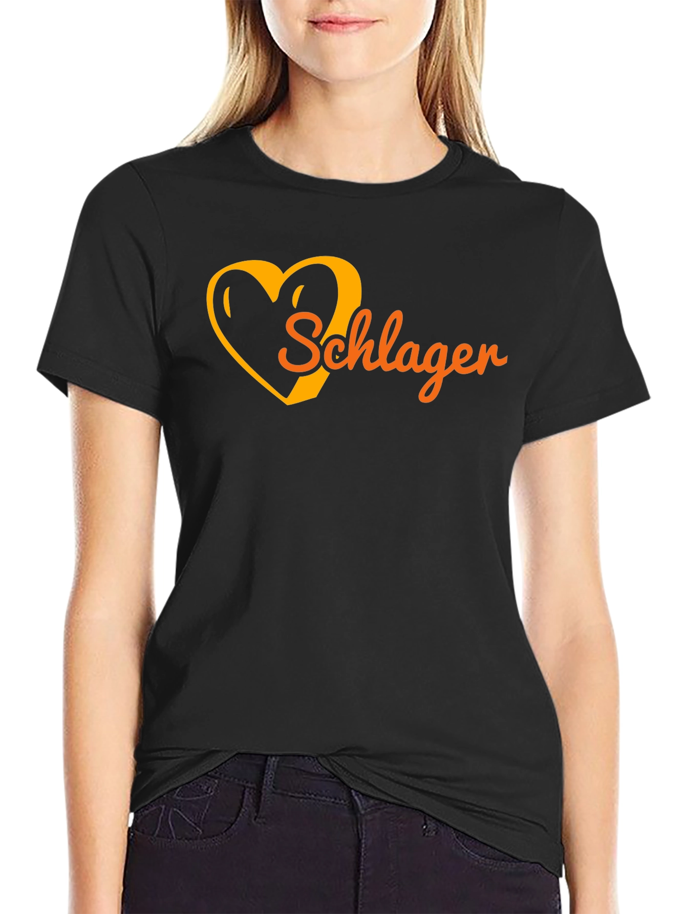 Schlager Heart Graphic Tee - Black