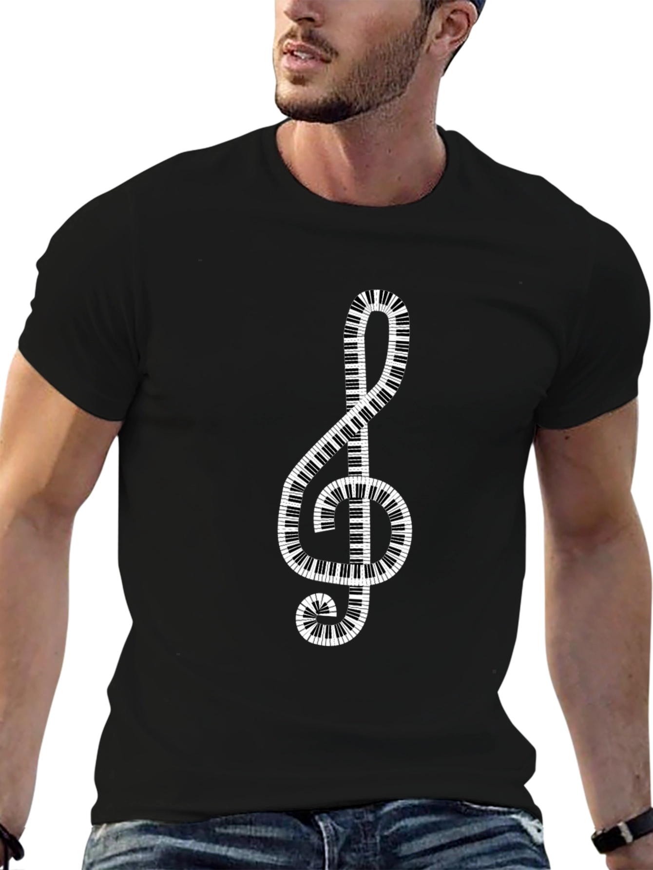 Musical Treble Clef Piano Key T-Shirt