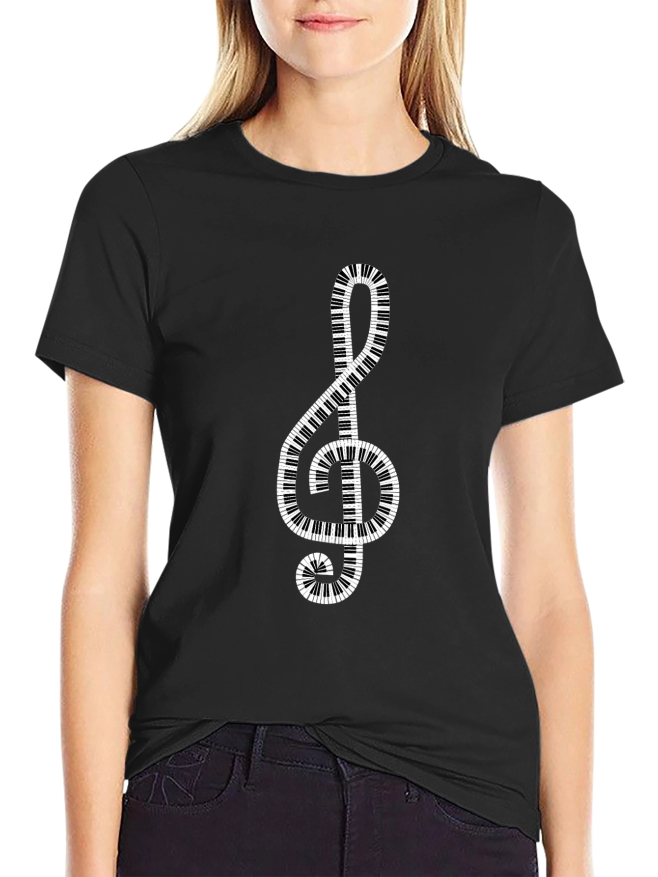Musical Treble Clef Piano Key T-Shirt