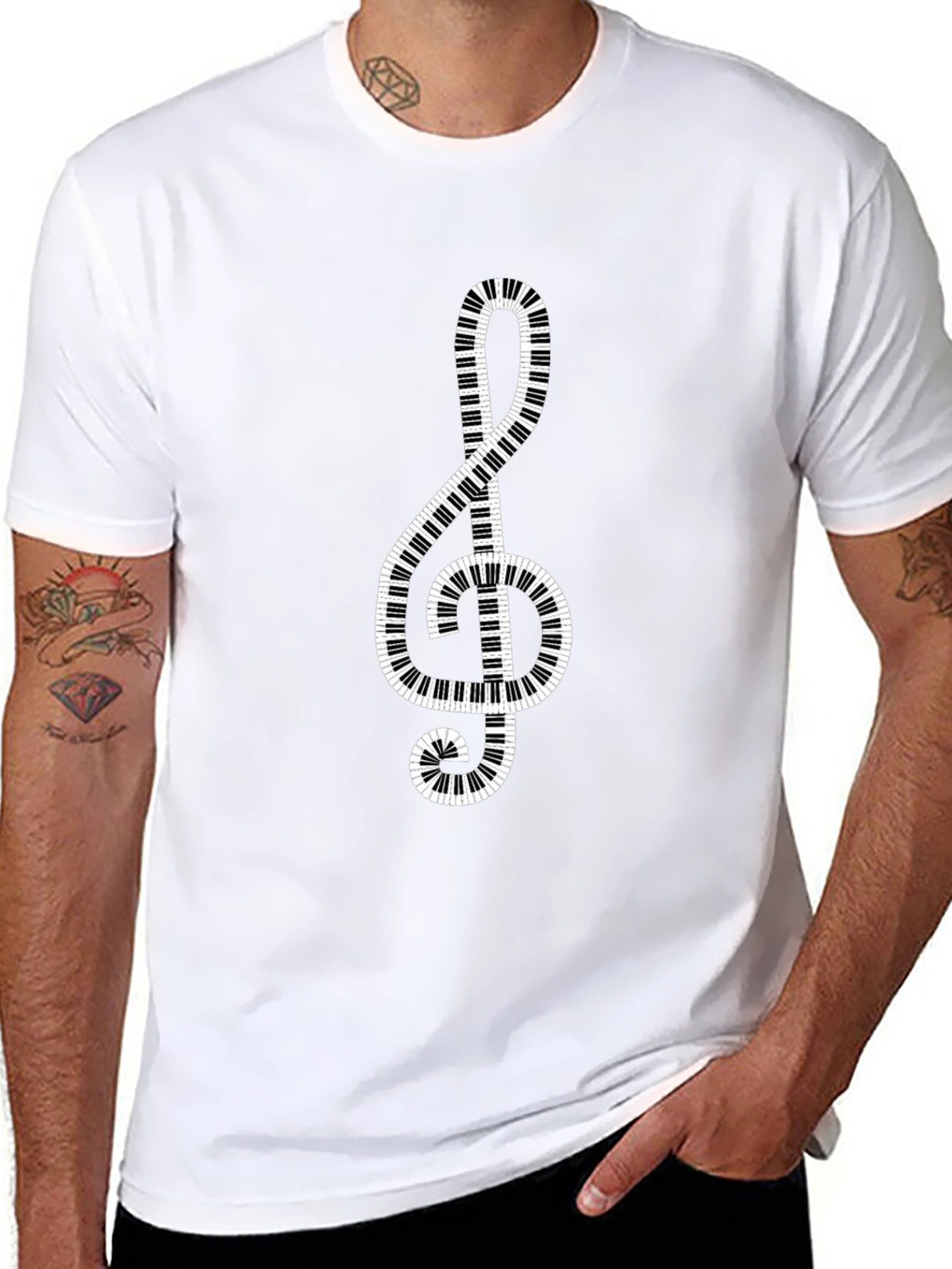 Musical Treble Clef Piano Key T-Shirt