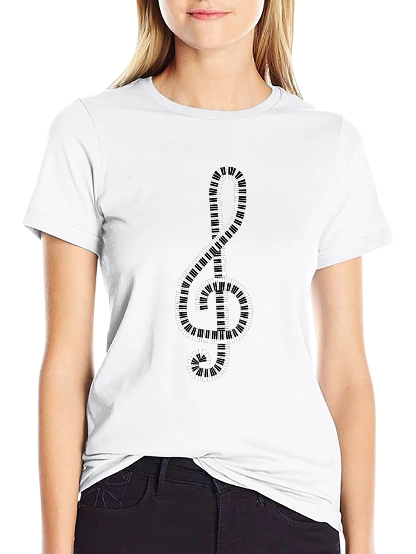 Musical Treble Clef Piano Key T-Shirt
