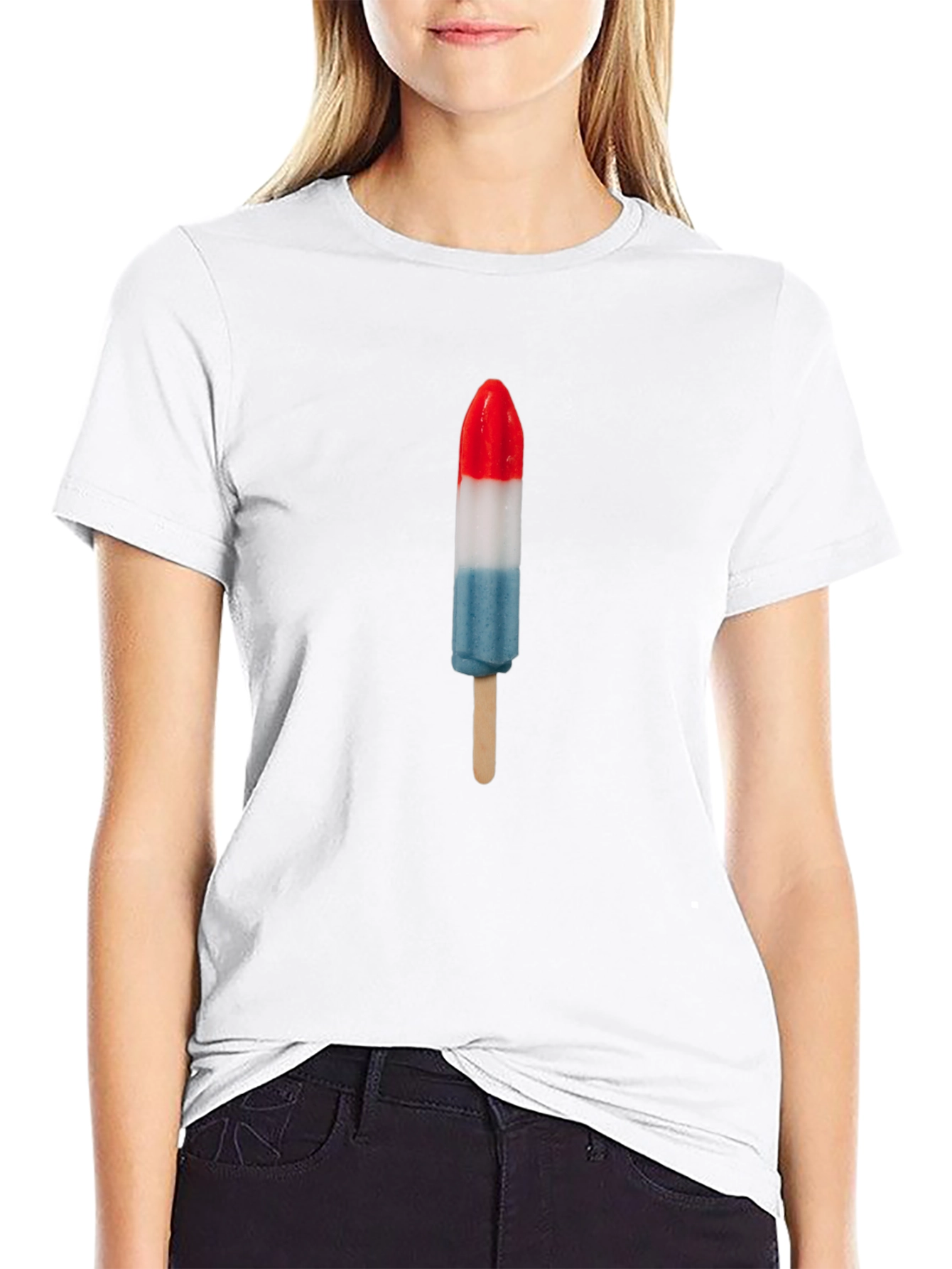 Patriotic Popsicle Graphic Tee - Red White & Blue