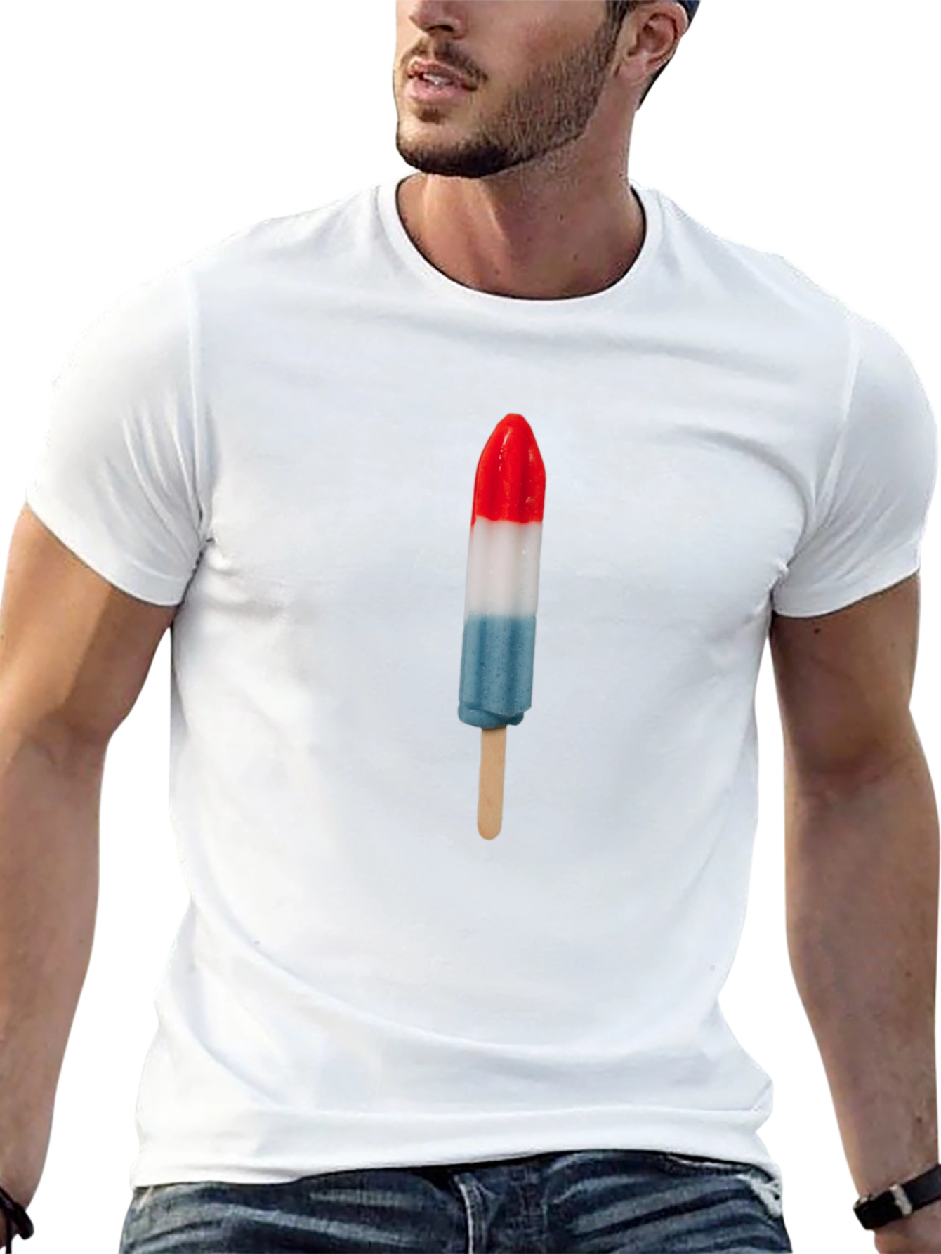 Patriotic Popsicle Graphic Tee - Red White & Blue