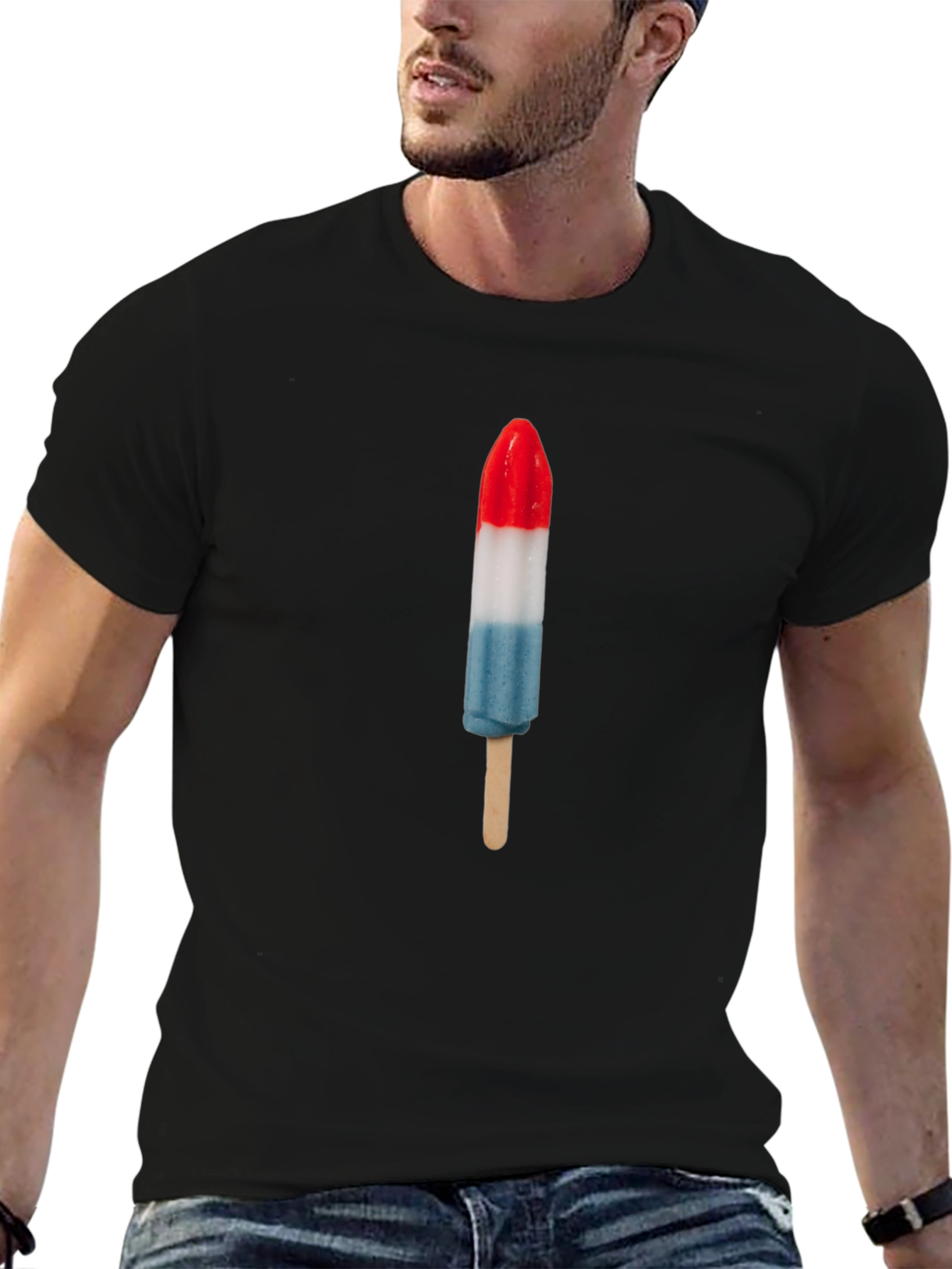Patriotic Popsicle Graphic Tee - Red White & Blue