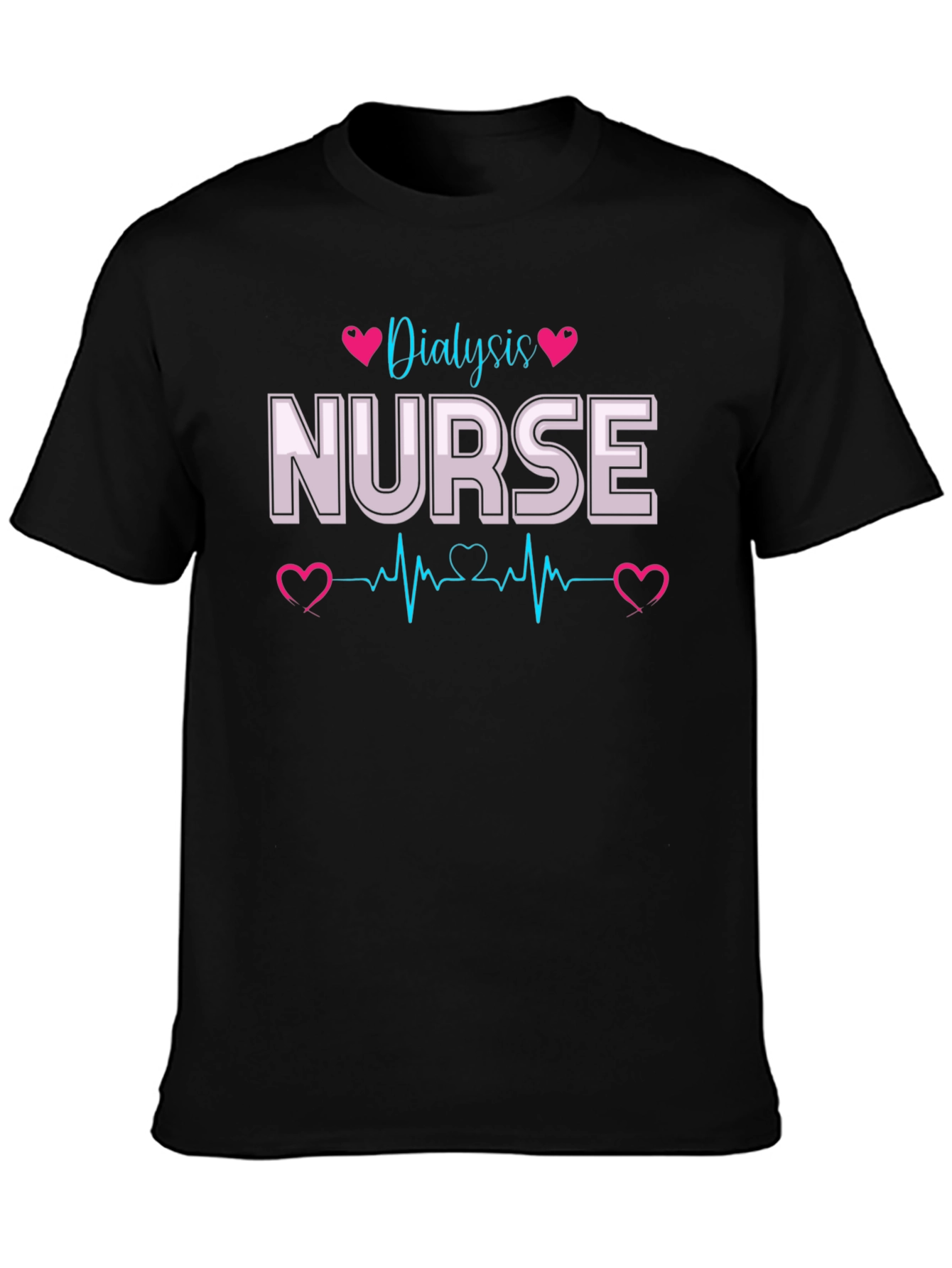 Dialysis Nurse T-Shirt - Heartbeat Design