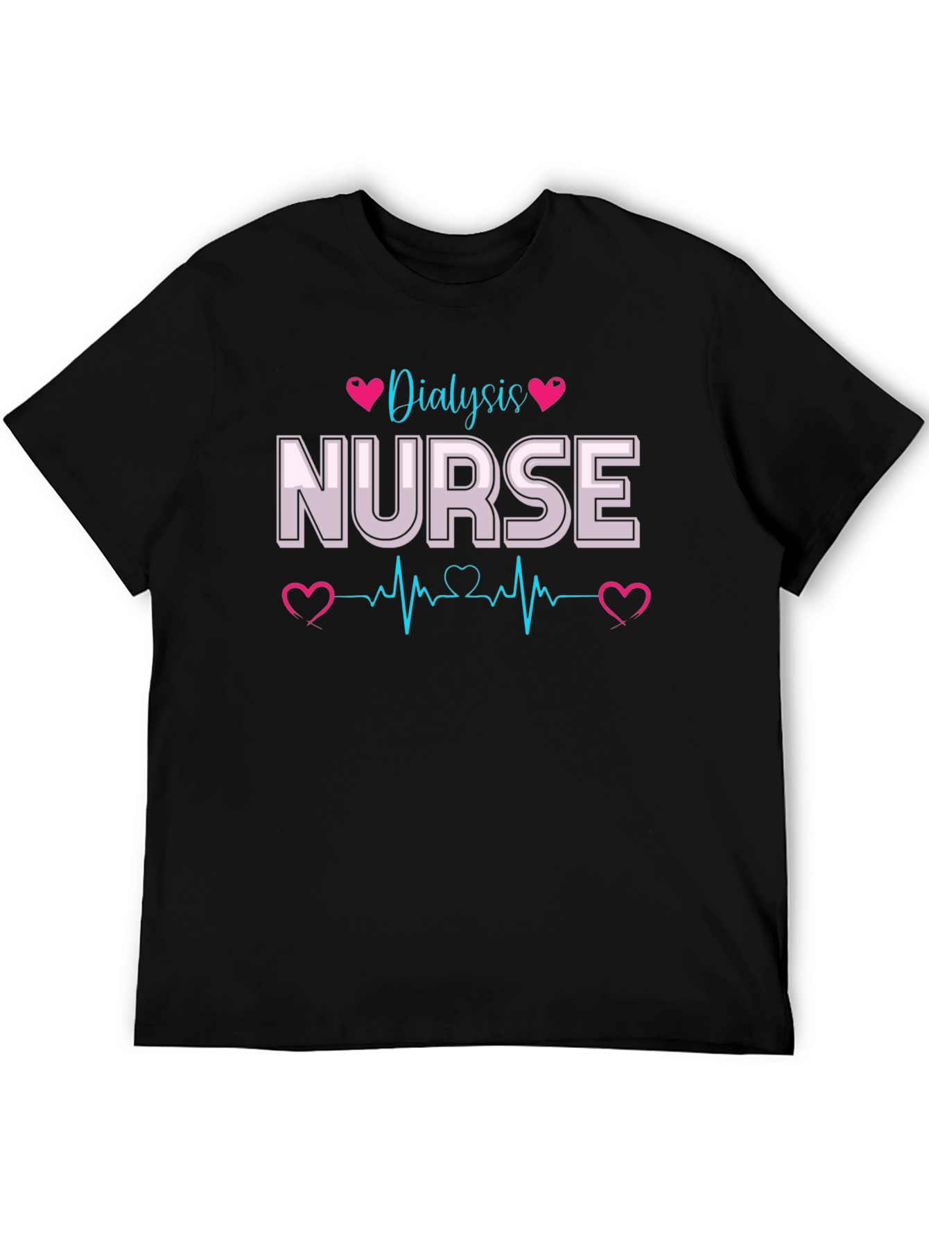 Dialysis Nurse T-Shirt - Heartbeat Design