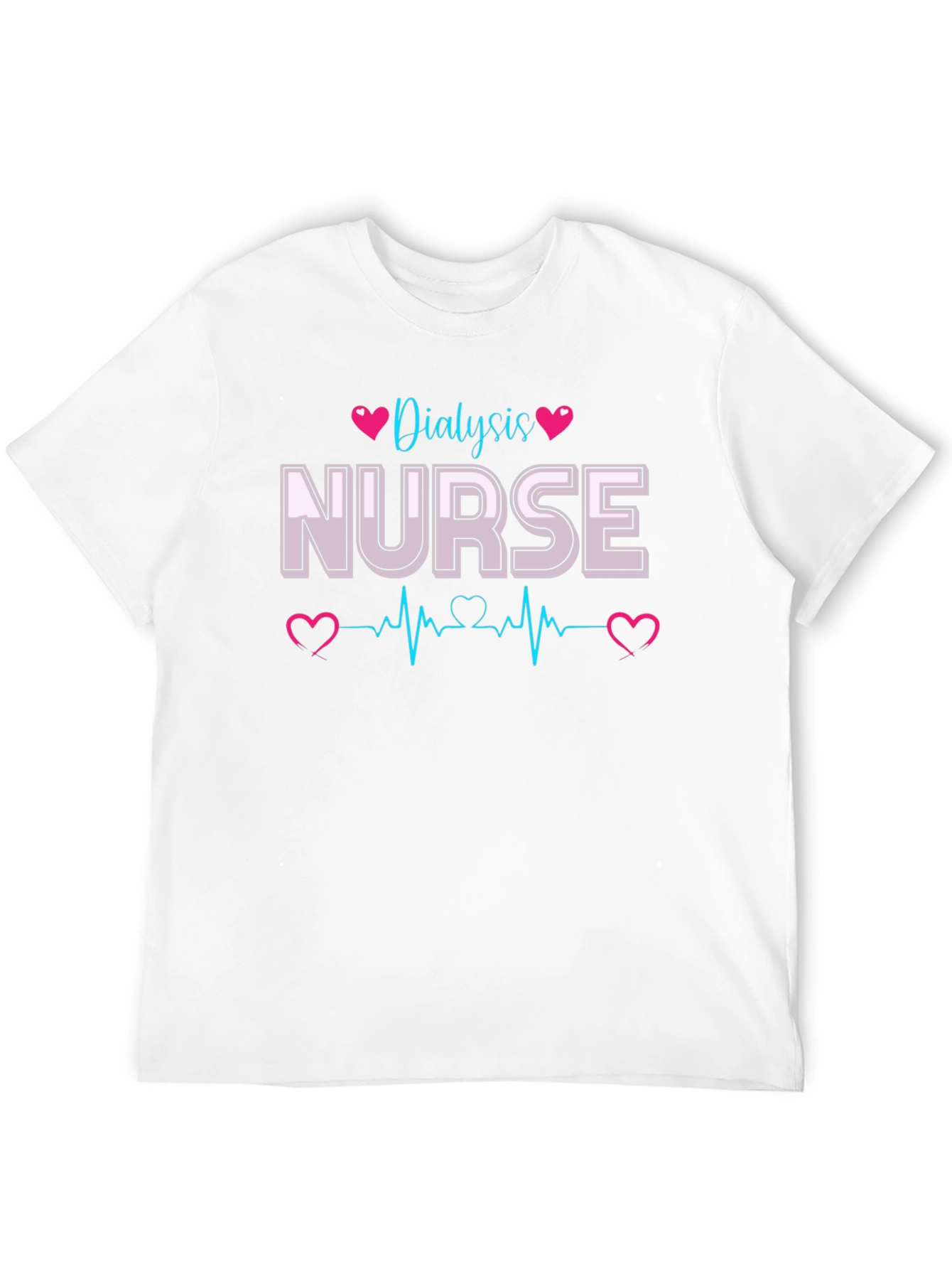 Dialysis Nurse T-Shirt - Heartbeat Design