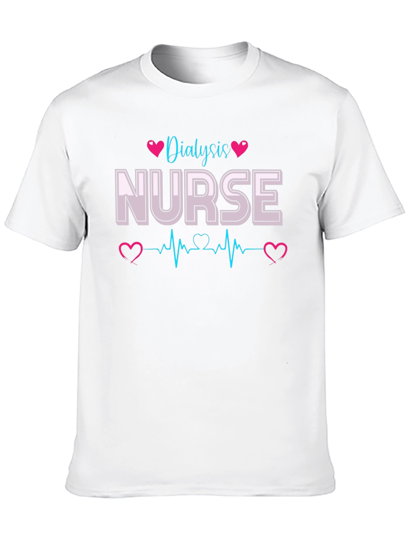 Dialysis Nurse T-Shirt - Heartbeat Design