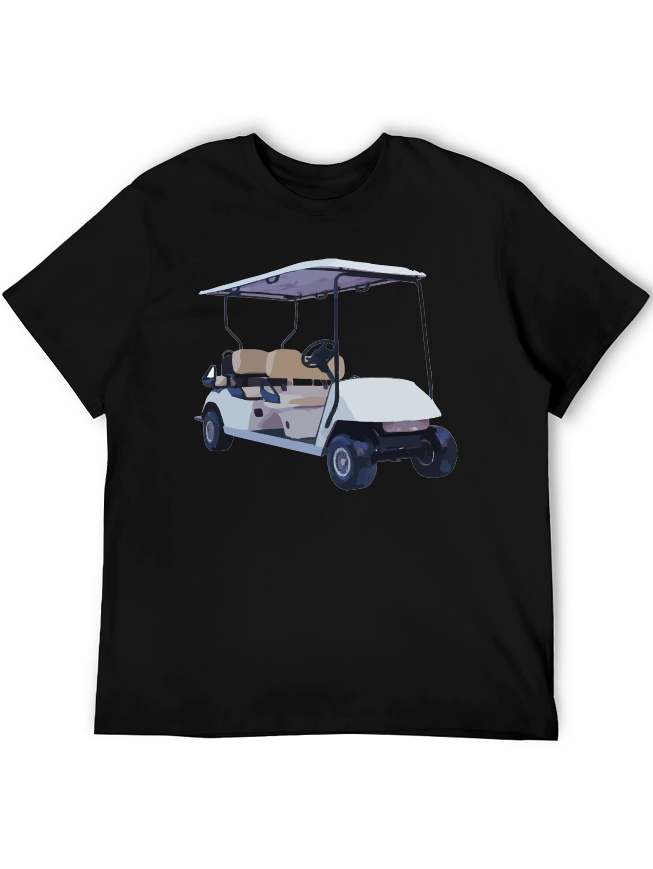 Golf Cart Graphic T-Shirt - Black