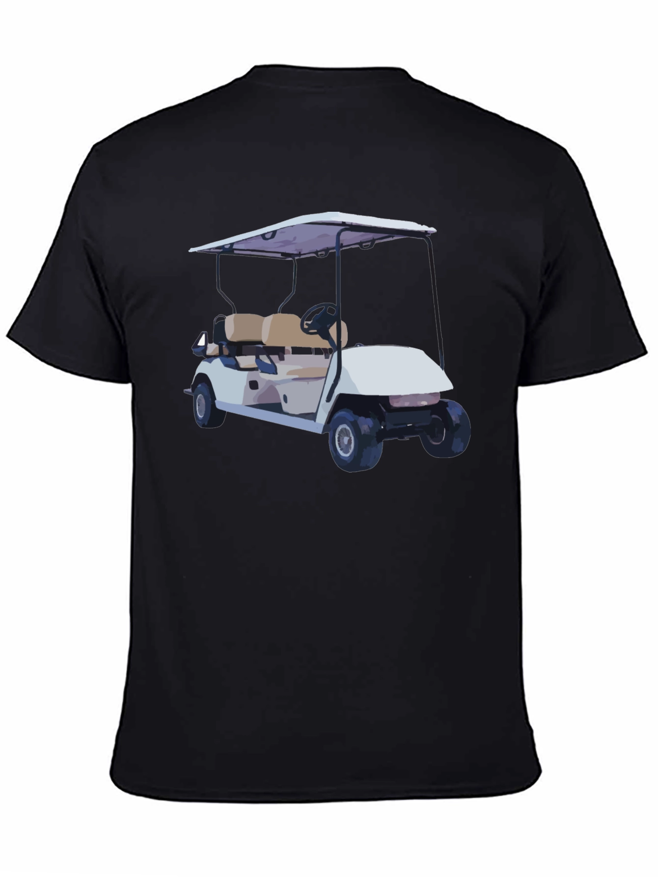 Golf Cart Graphic T-Shirt - Black