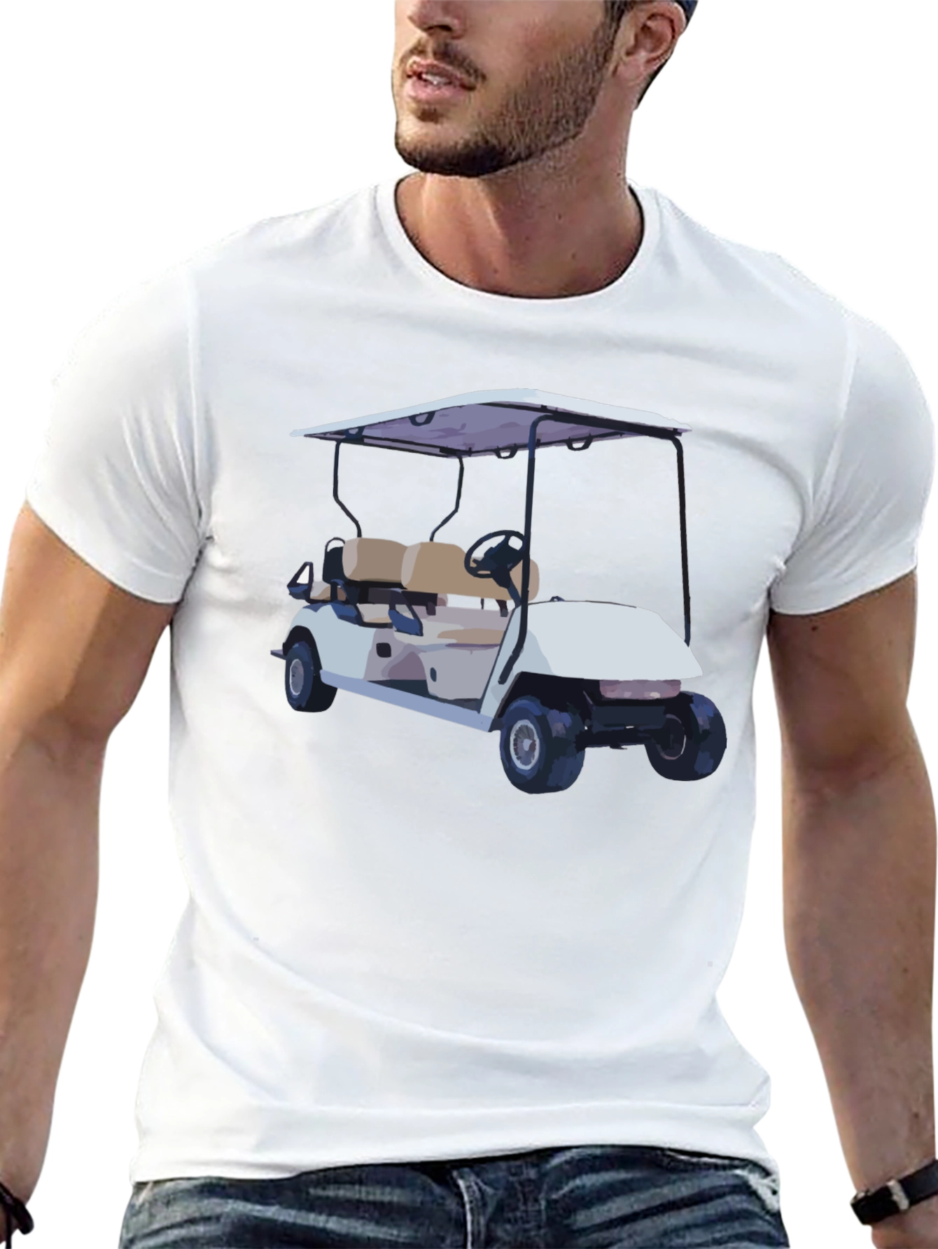 Golf Cart Graphic T-Shirt - Black