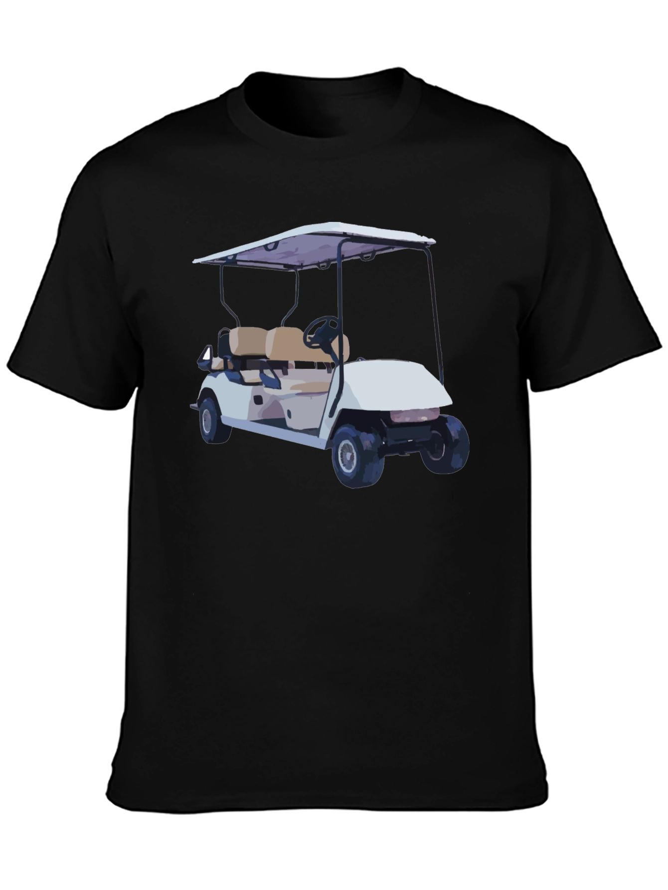 Golf Cart Graphic T-Shirt - Black