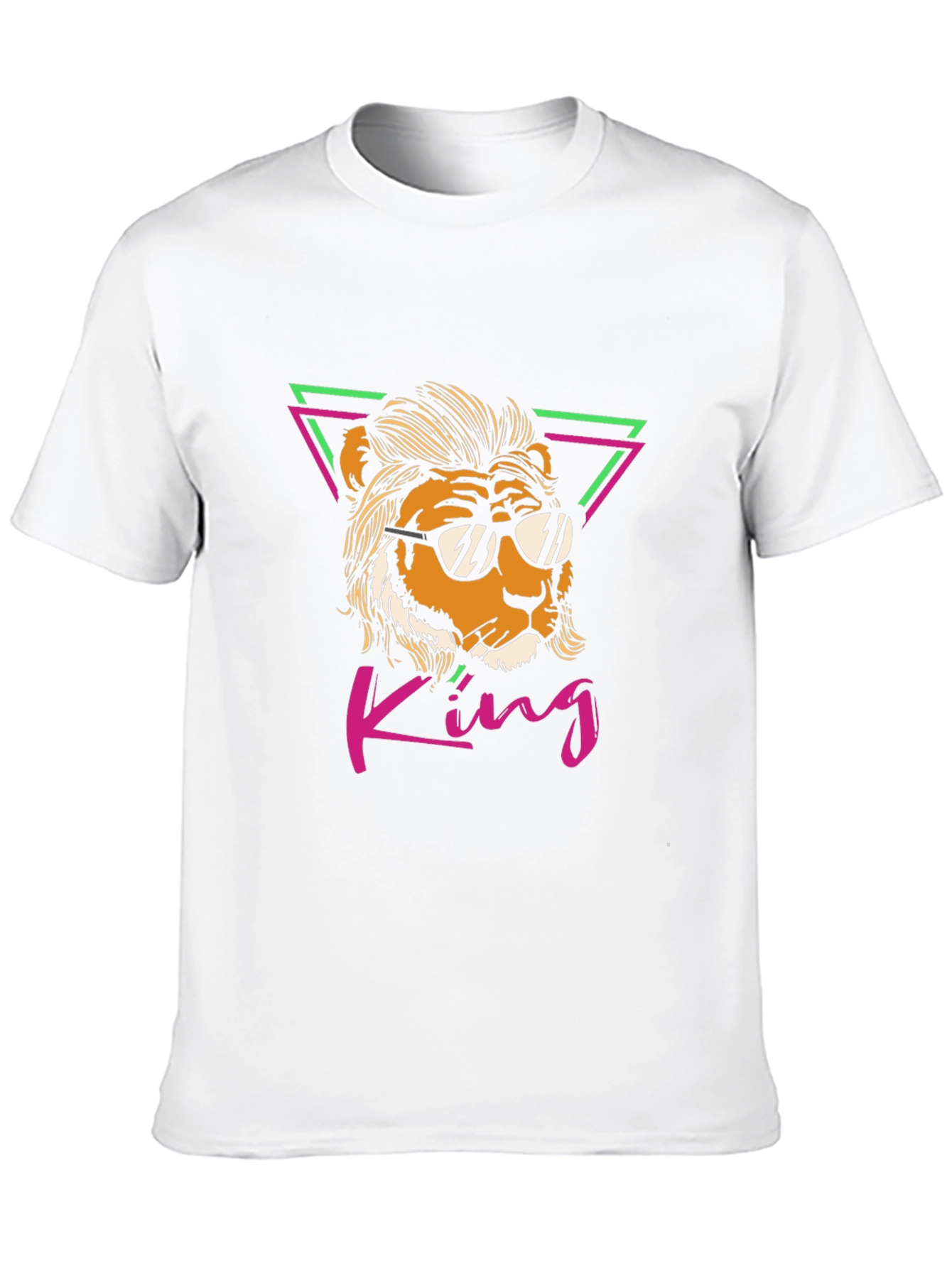 King Lion Graphic Tee - Cool Retro Design