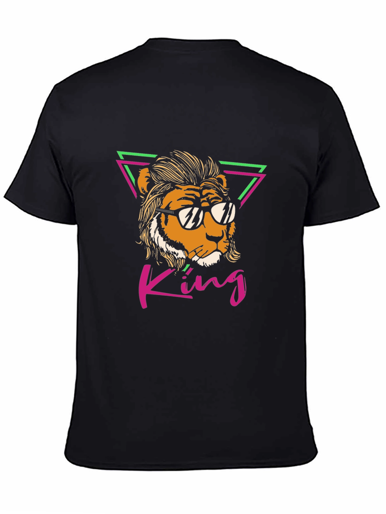 King Lion Graphic Tee - Cool Retro Design