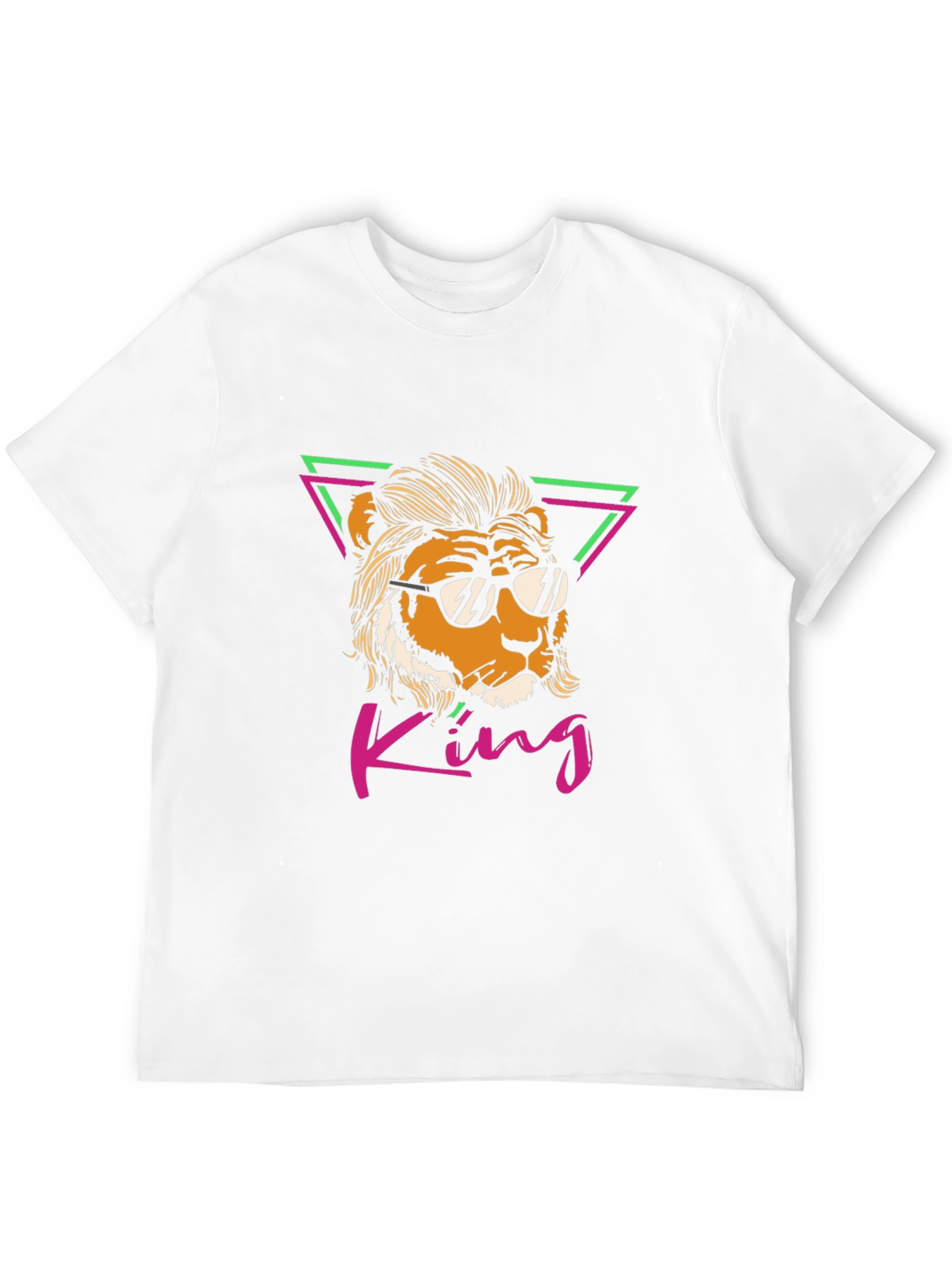 King Lion Graphic Tee - Cool Retro Design