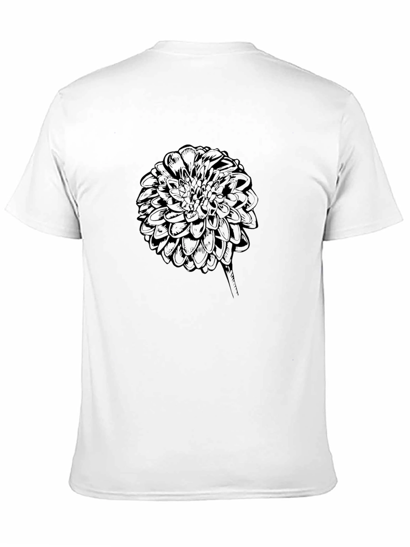 Black Floral Graphic Tee - Stylish Mens T-Shirt