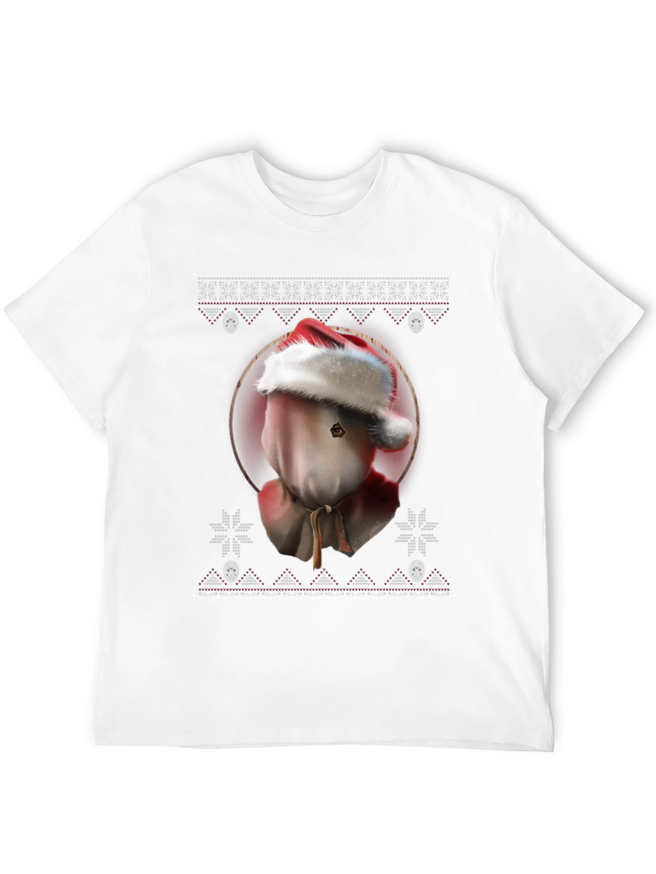 Creepy Christmas Sack Head T-Shirt