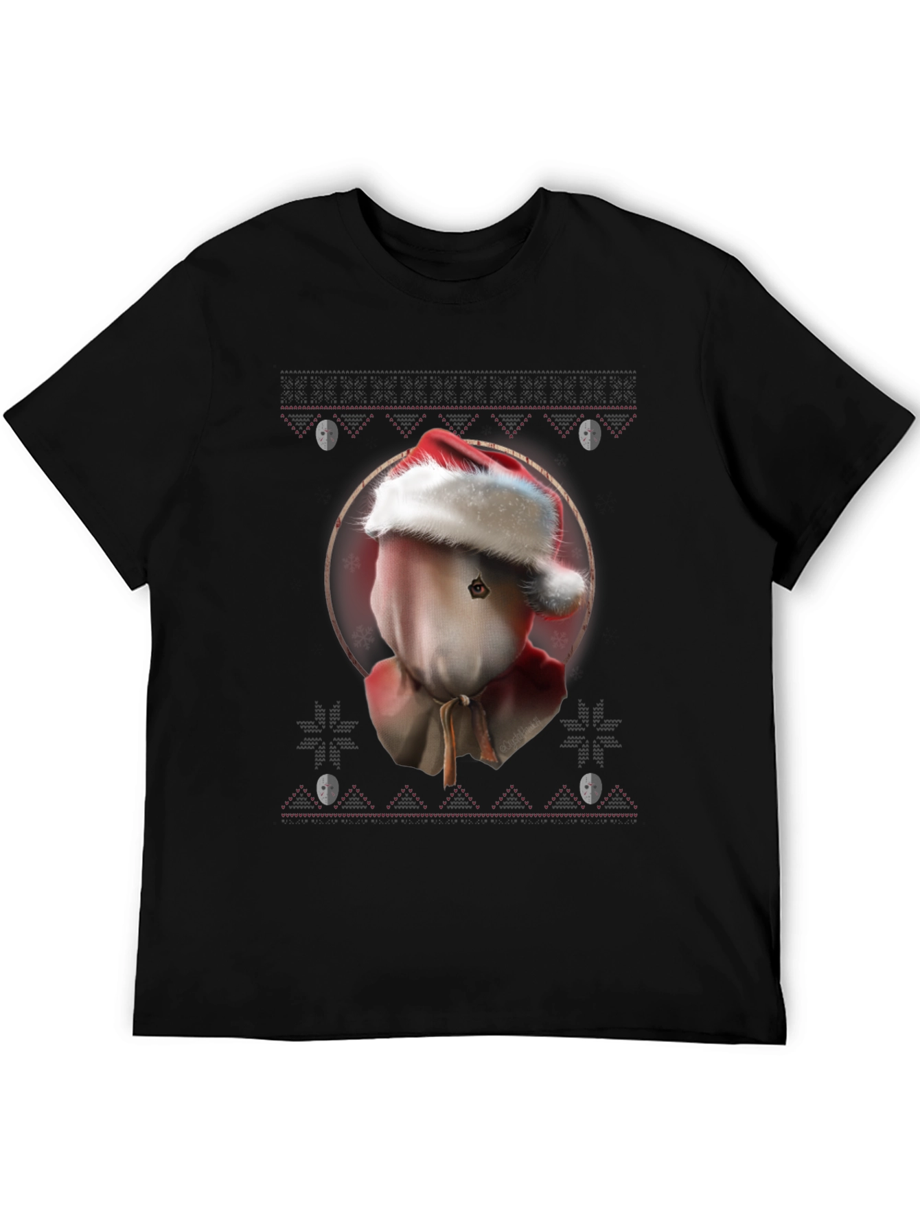 Creepy Christmas Sack Head T-Shirt