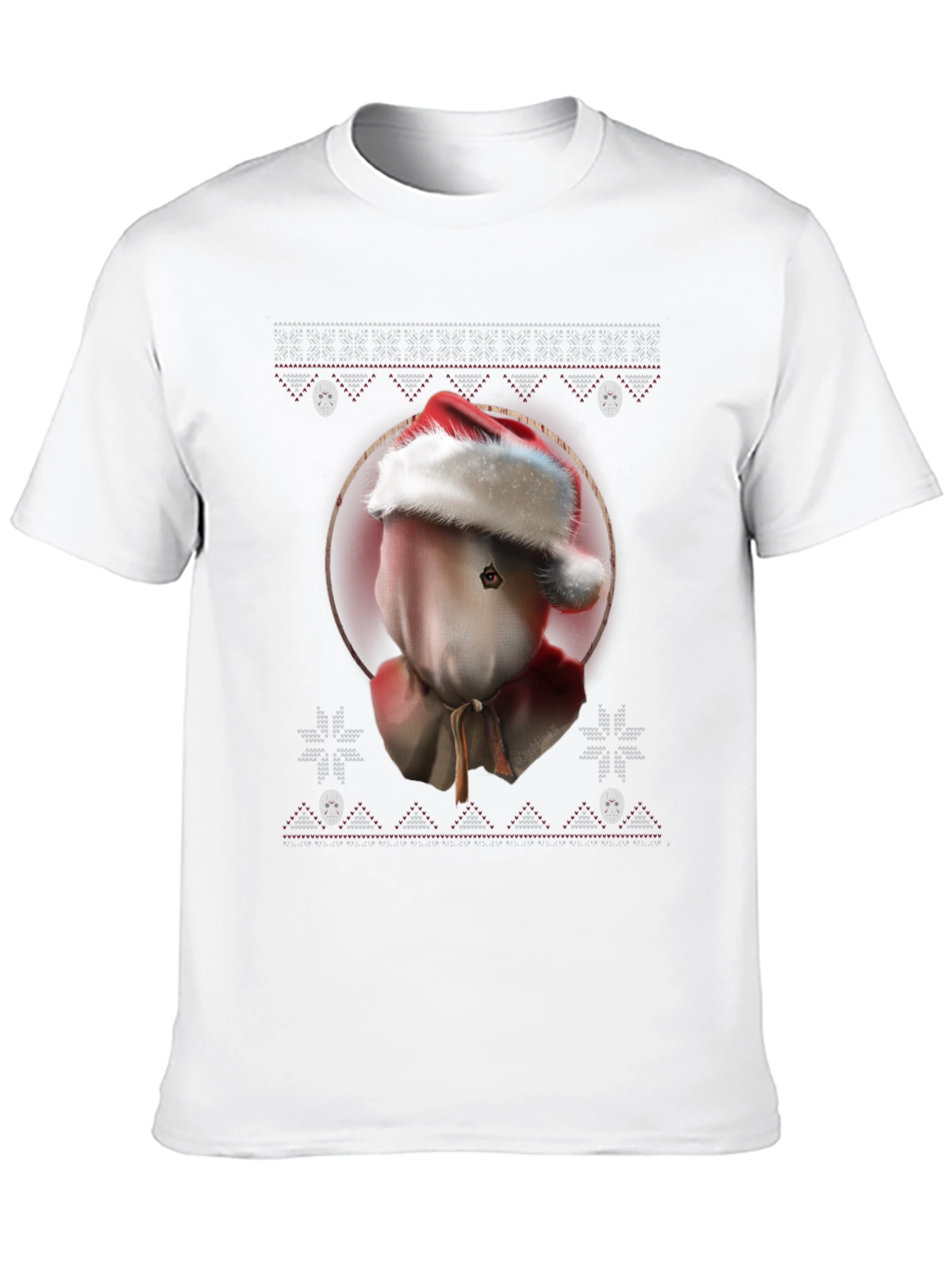 Creepy Christmas Sack Head T-Shirt