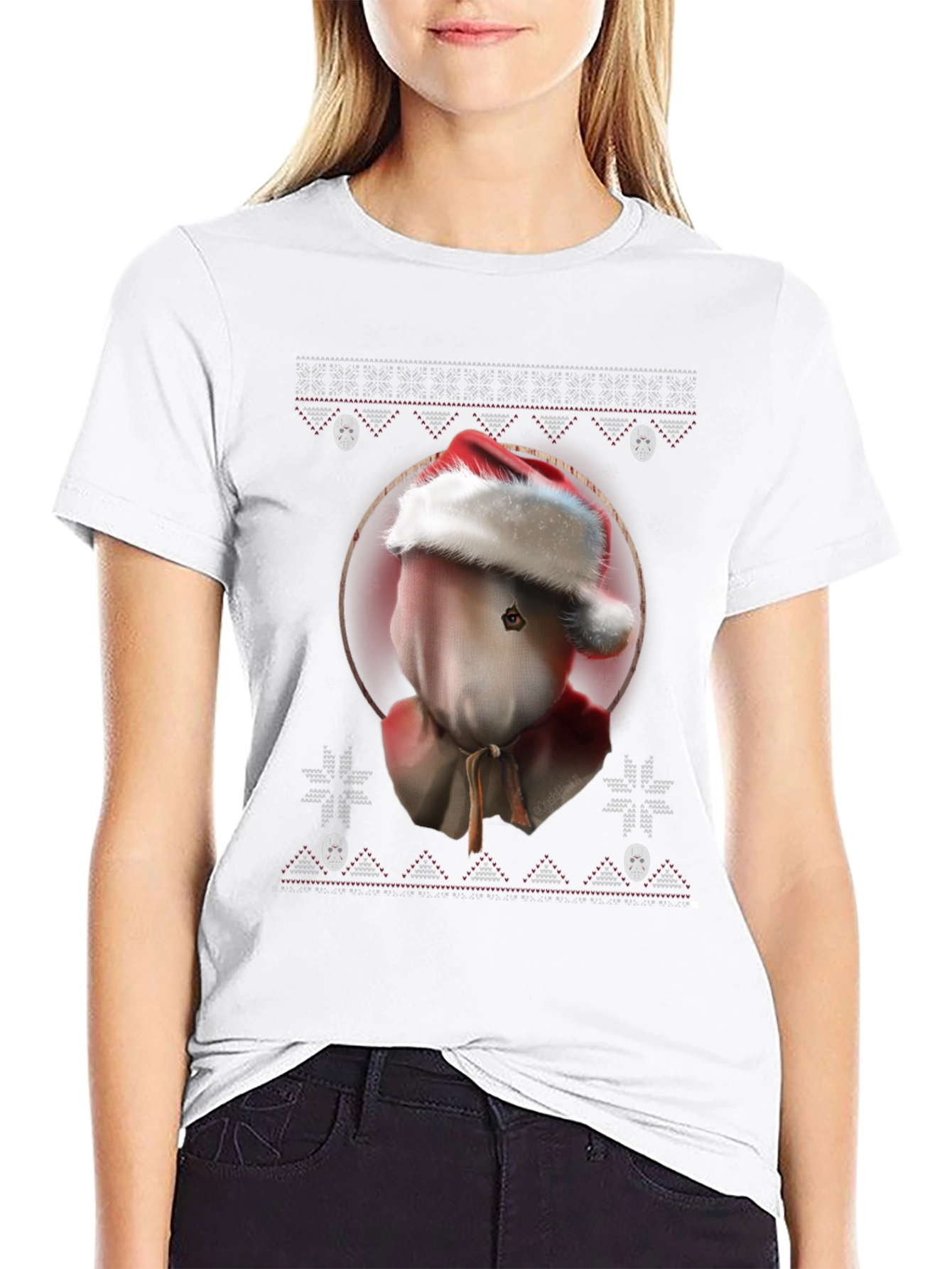 Creepy Christmas Sack Head T-Shirt