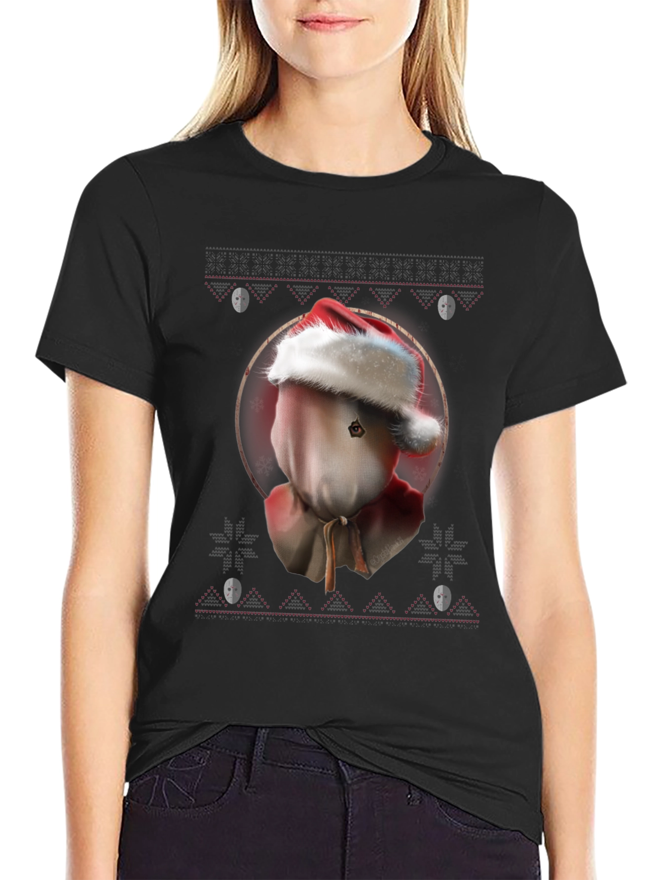 Creepy Christmas Sack Head T-Shirt