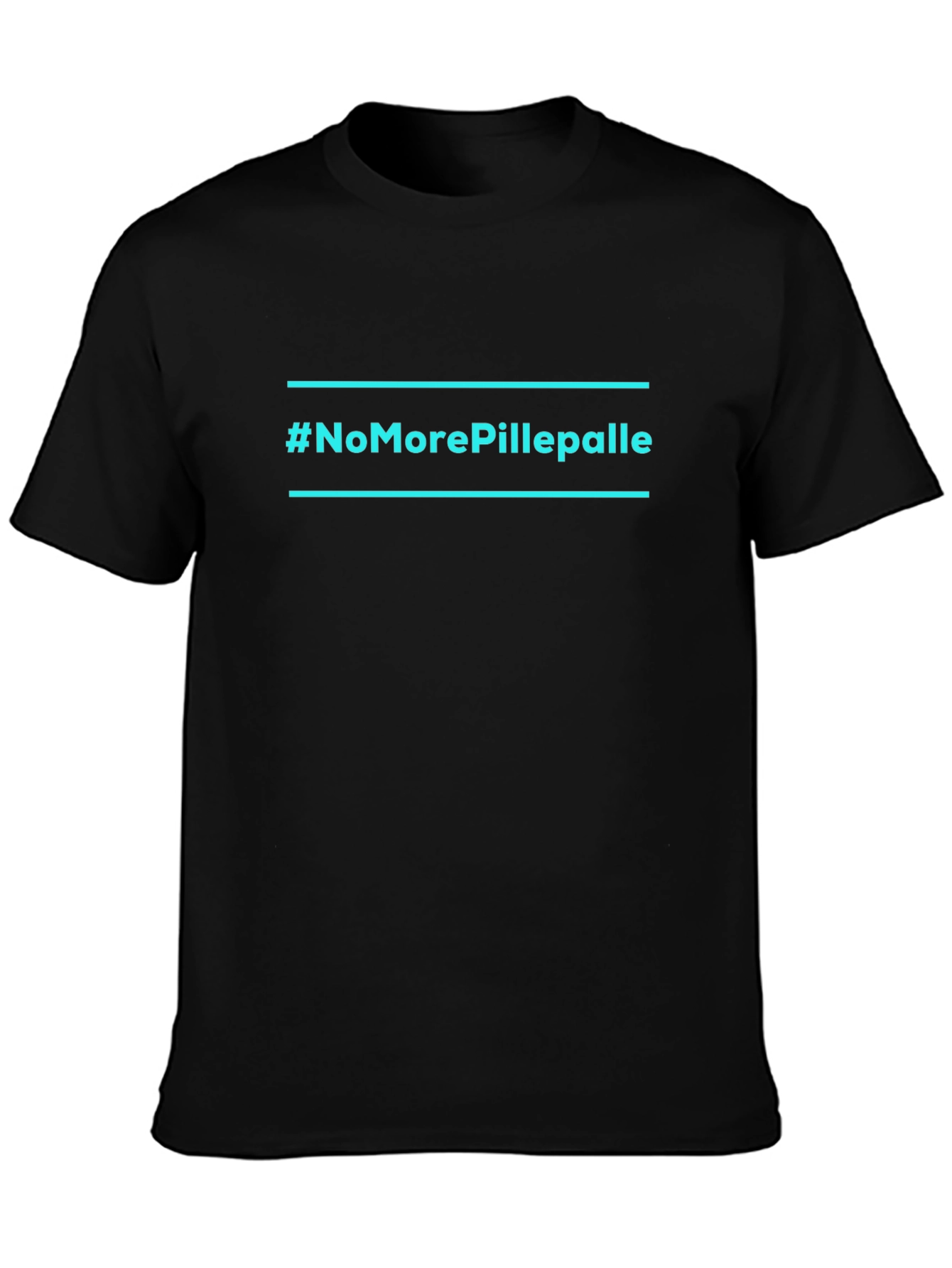 #NoMorePillepalle Black Cotton Tee - Unisex Casual Wear