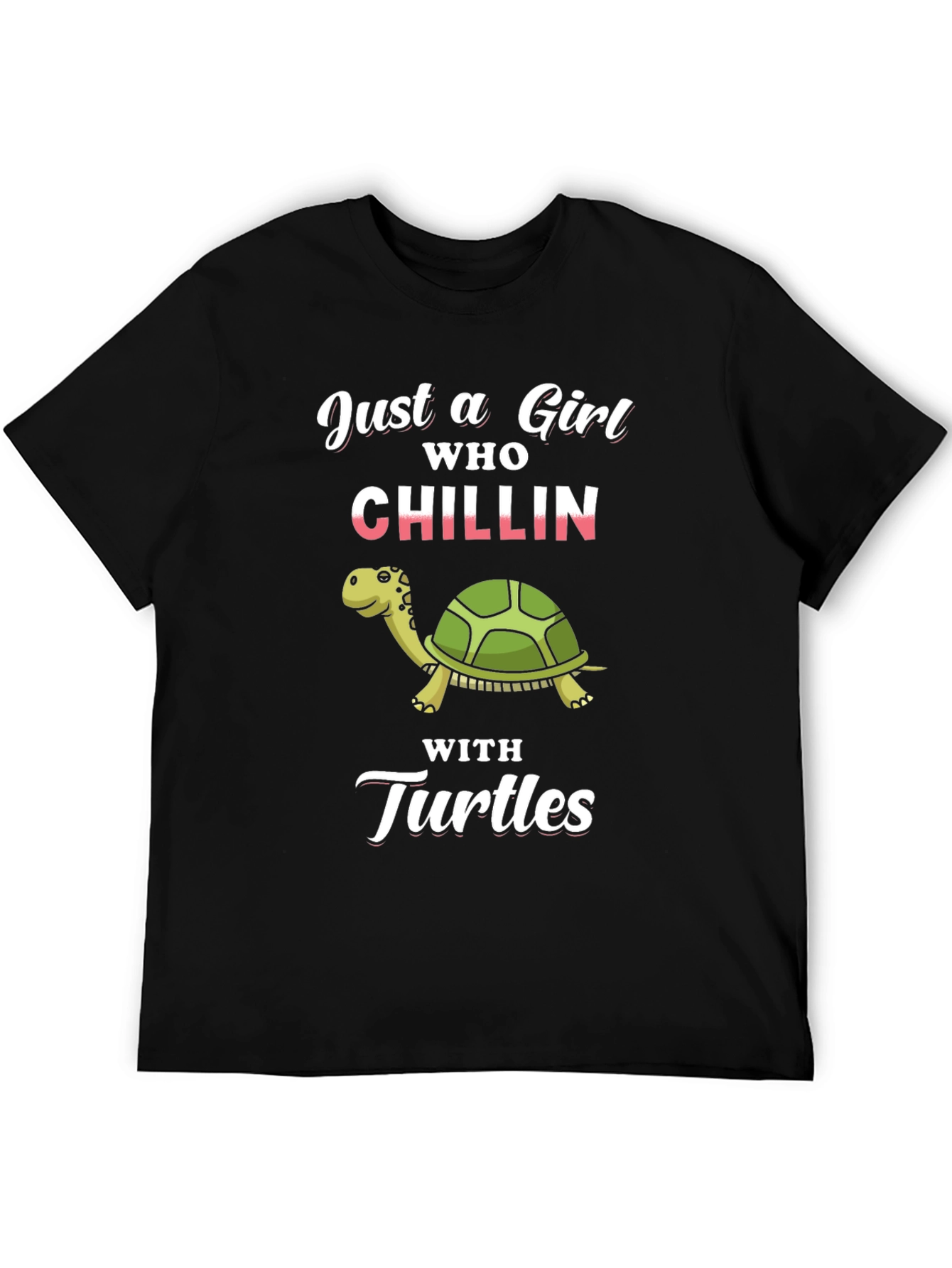 Girl Who Chillin with Turtles Graphic Tee