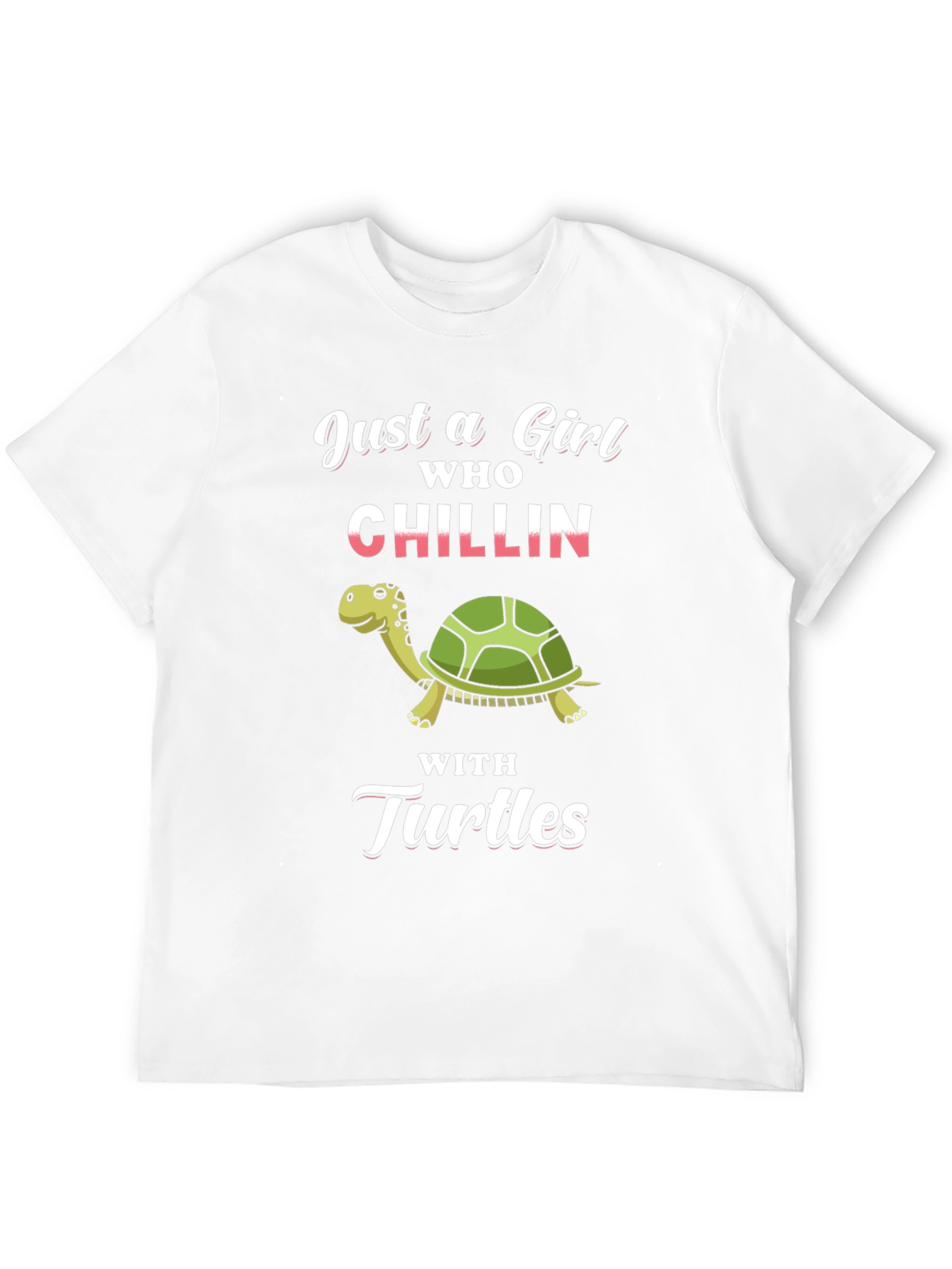 Girl Who Chillin with Turtles Graphic Tee