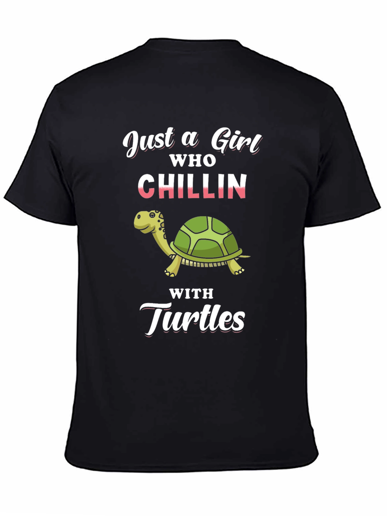 Girl Who Chillin with Turtles Graphic Tee