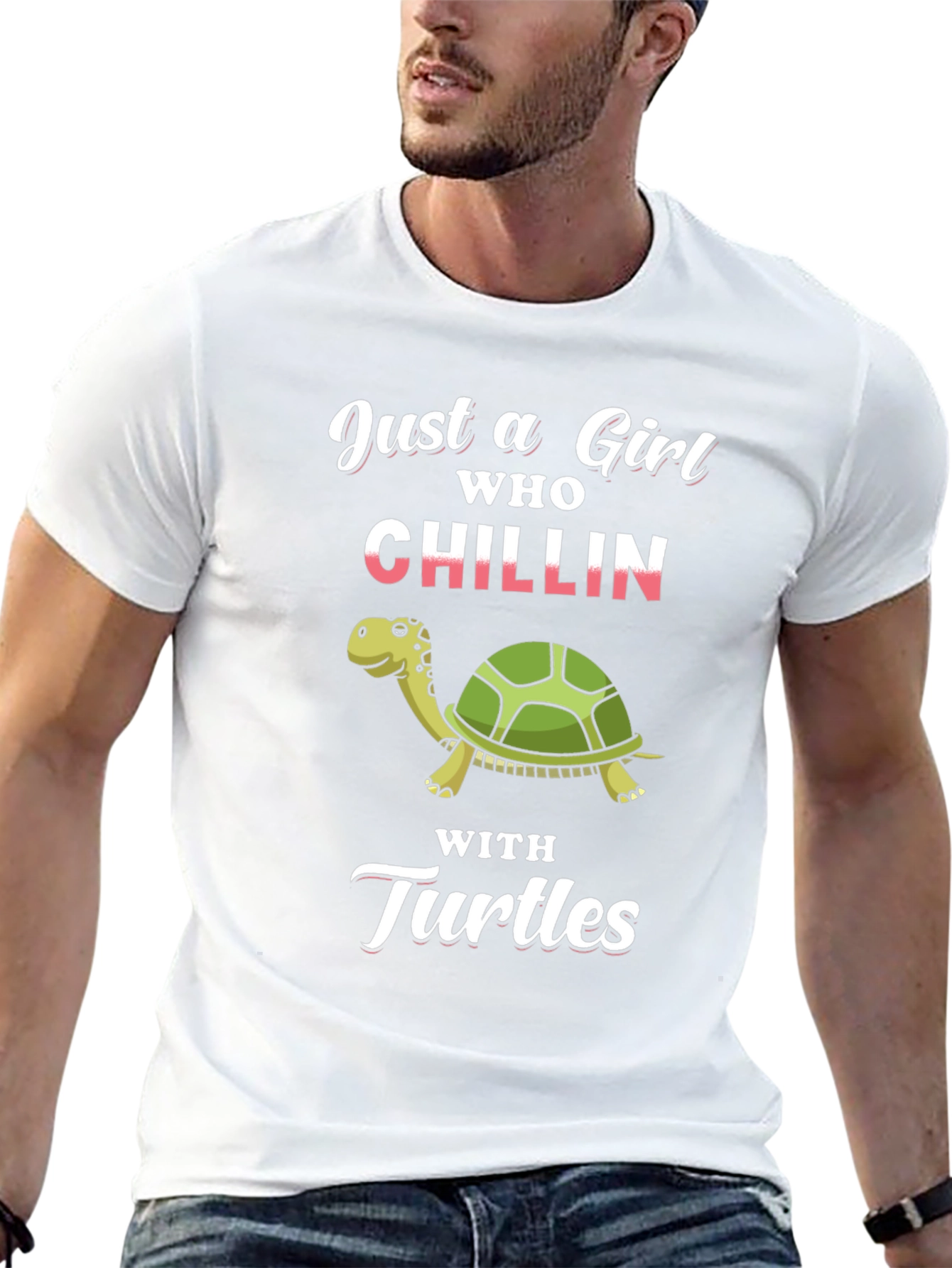 Girl Who Chillin with Turtles Graphic Tee