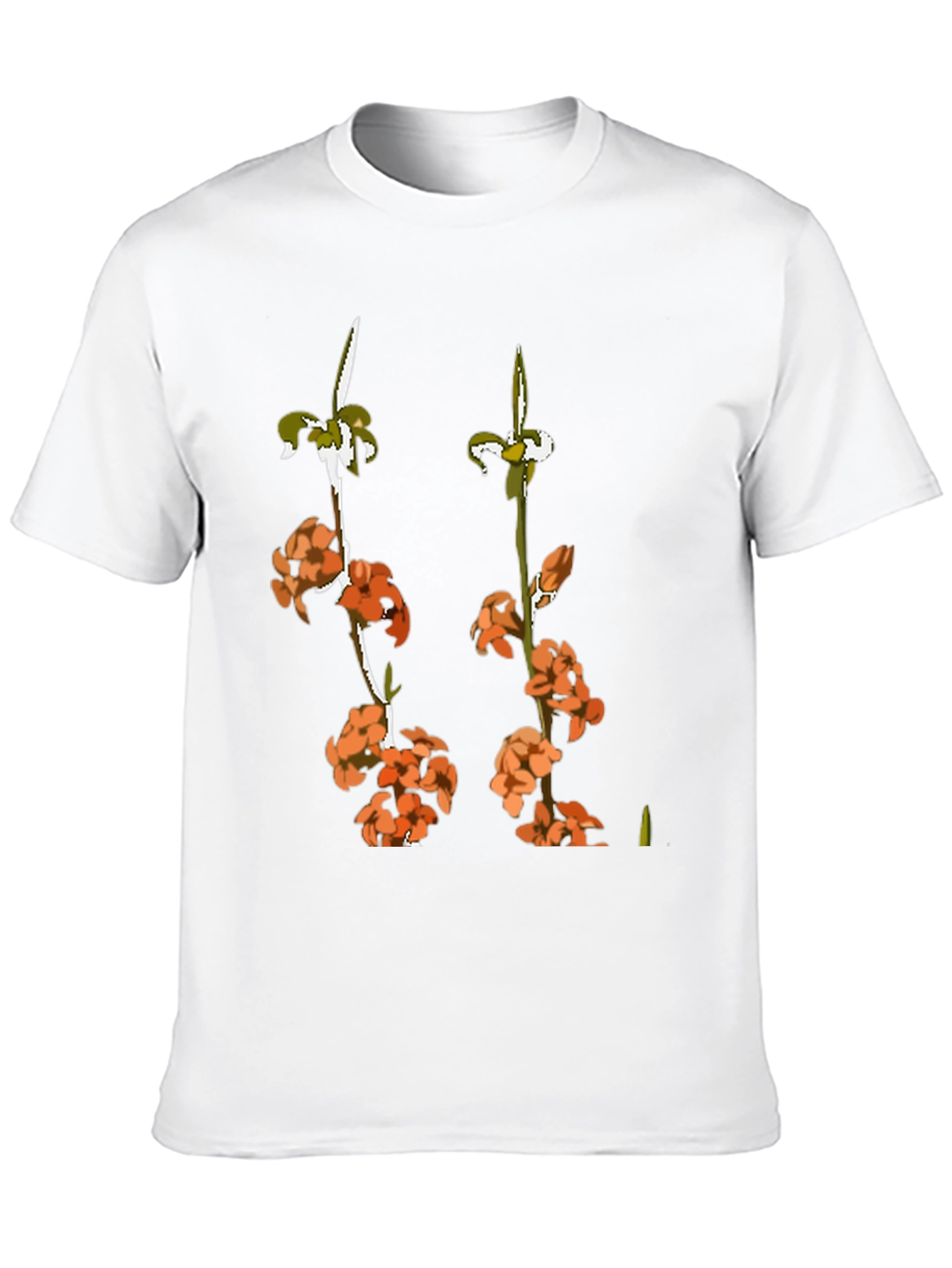 Floral Print Black Graphic Tee