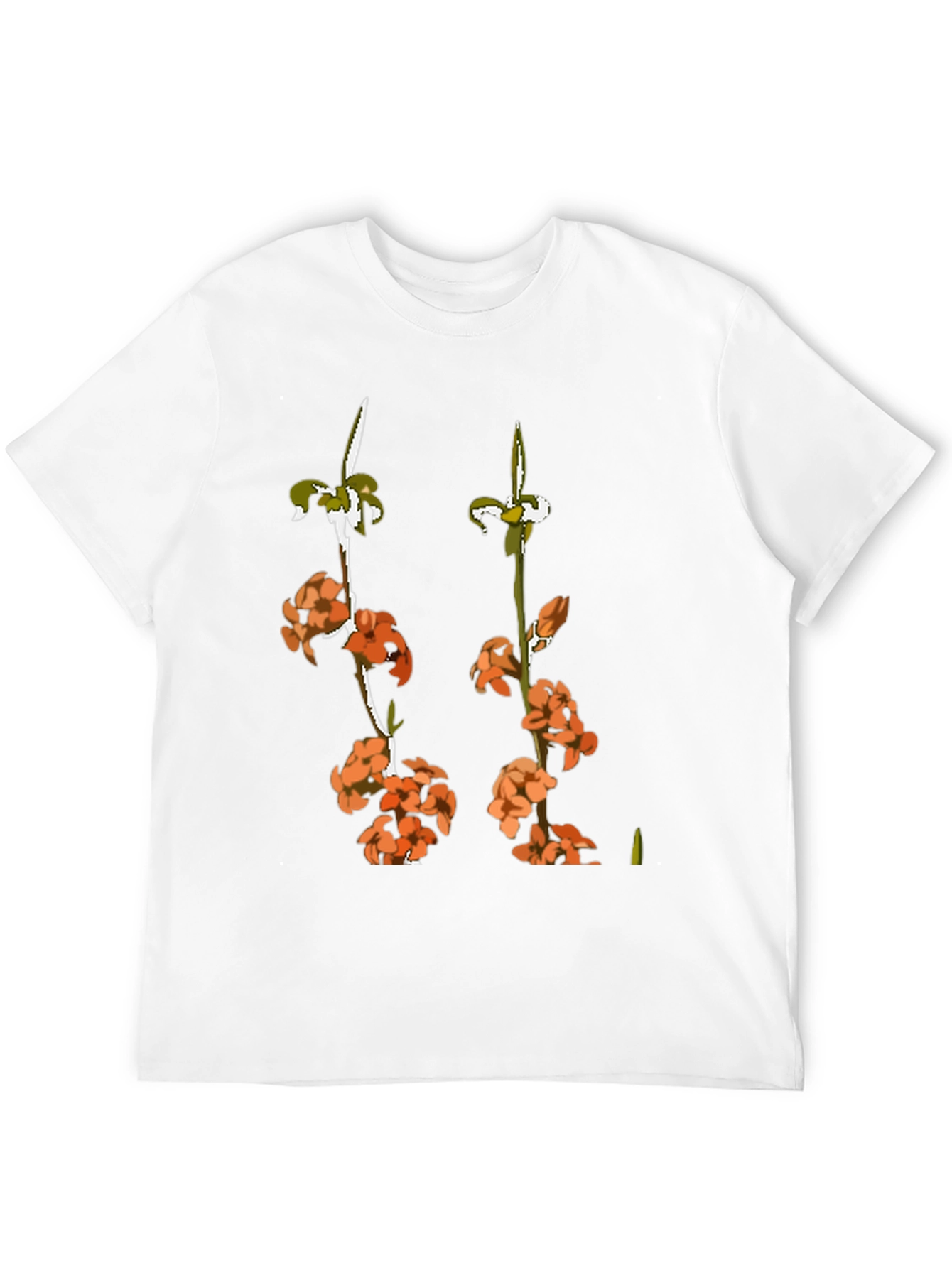 Floral Print Black Graphic Tee