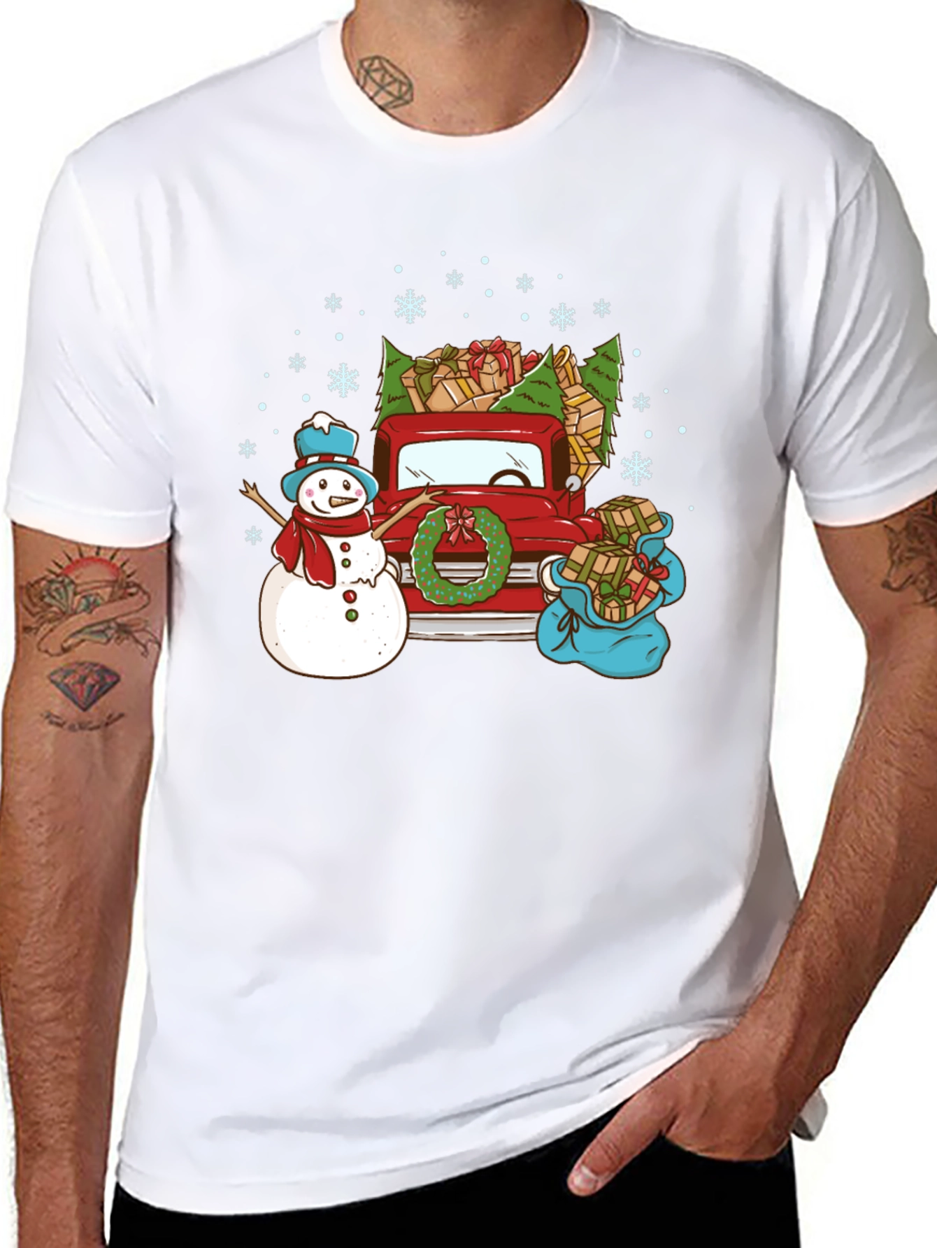 Festive Christmas Truck T-Shirt
